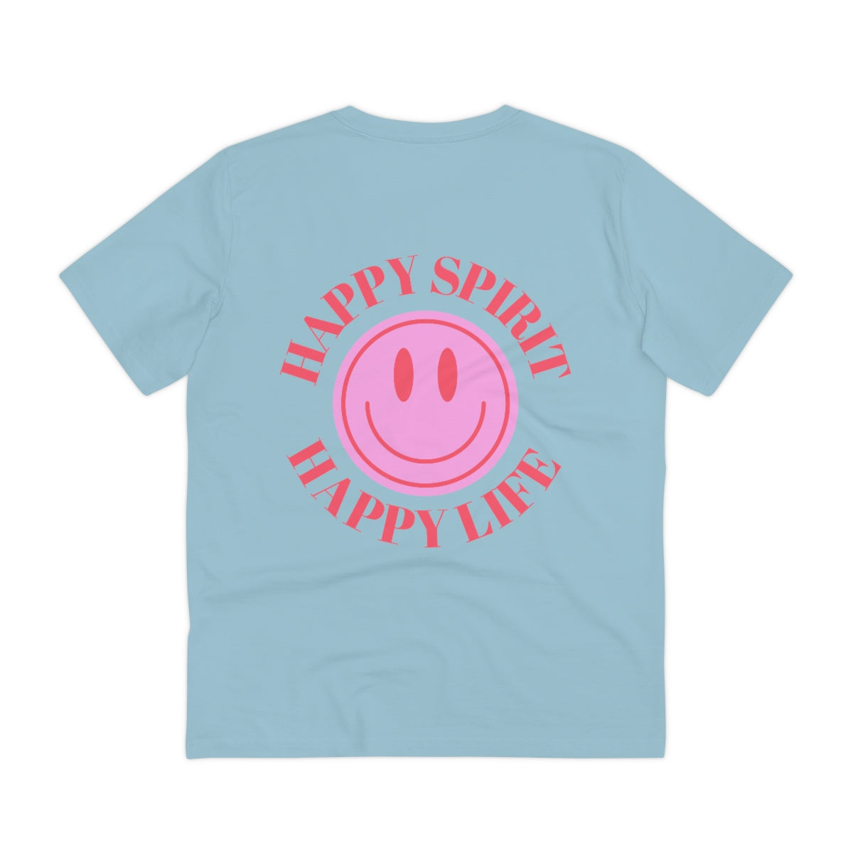 Organic Unisex T shirt Happy Spirit Happy Life Aesthetic t shirt, graphic tee, Tumblr t-shirt, Trendy Oversized, Vsco girl, Happy Mind Retro