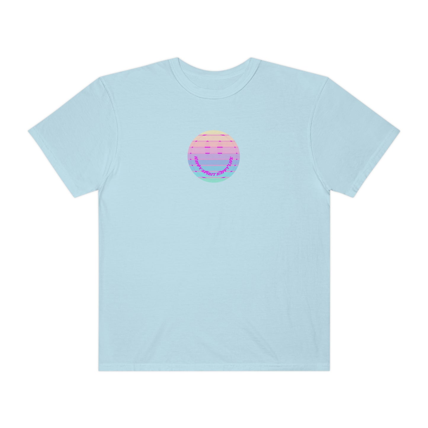 Aesthetic Retro Smile Lilac Tshirt, Happy Spirit Happy Mind, Aesthetic t shirt, Graphic Tumblr Tshirt, Trendy Oversized Vintage Style