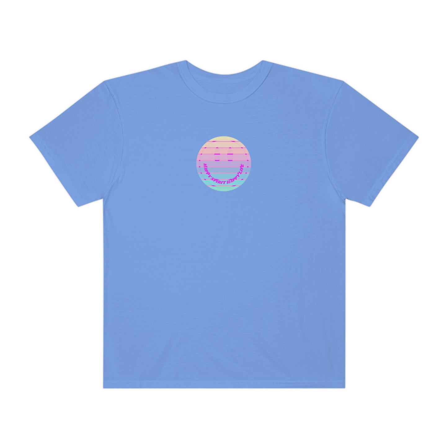 Aesthetic Retro Smile Lilac Tshirt, Happy Spirit Happy Mind, Aesthetic t shirt, Graphic Tumblr Tshirt, Trendy Oversized Vintage Style