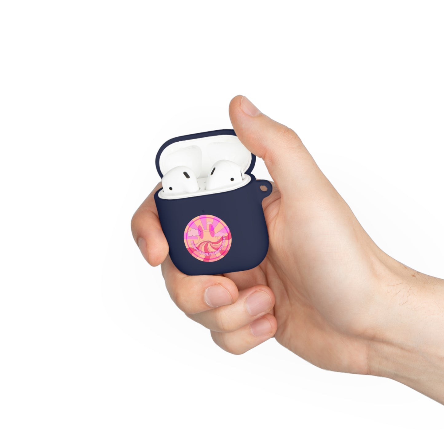 Happy Spirit Happy Life AirPods and AirPods Pro Case Cover, AirPods and AirPods Pro Case Cover, VSCO girl, Aesthetic Smile Protector