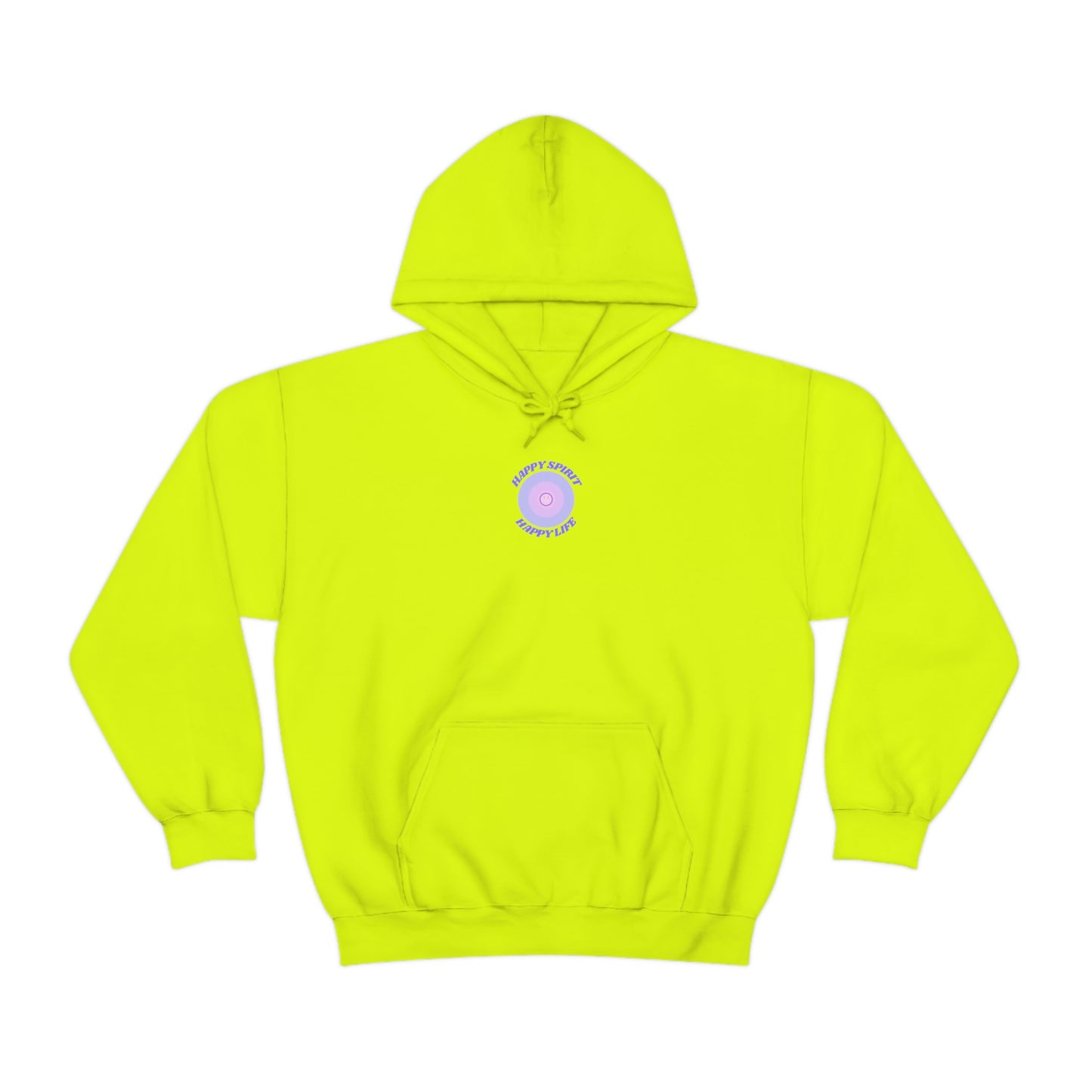 Retro Happy Spirit Happy Life Lavender Lilac Pink Smile Graphic Hoodie, VSCO Girl Sweatshirt, Tumblr Hoodie, Oversized Trendy Back Print Top