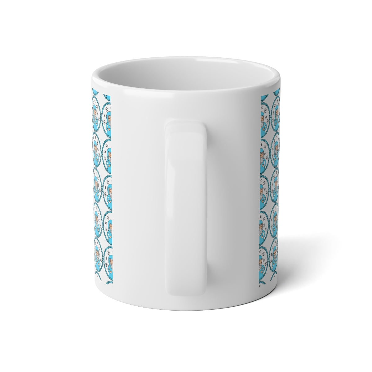 Blue Santa Aesthetic Mug, Pastel Christmas Mug, Trendy Coffee Mug, Tumblr Mug, Aesthetic Holiday Gift, Minimalist Santa Mug Print