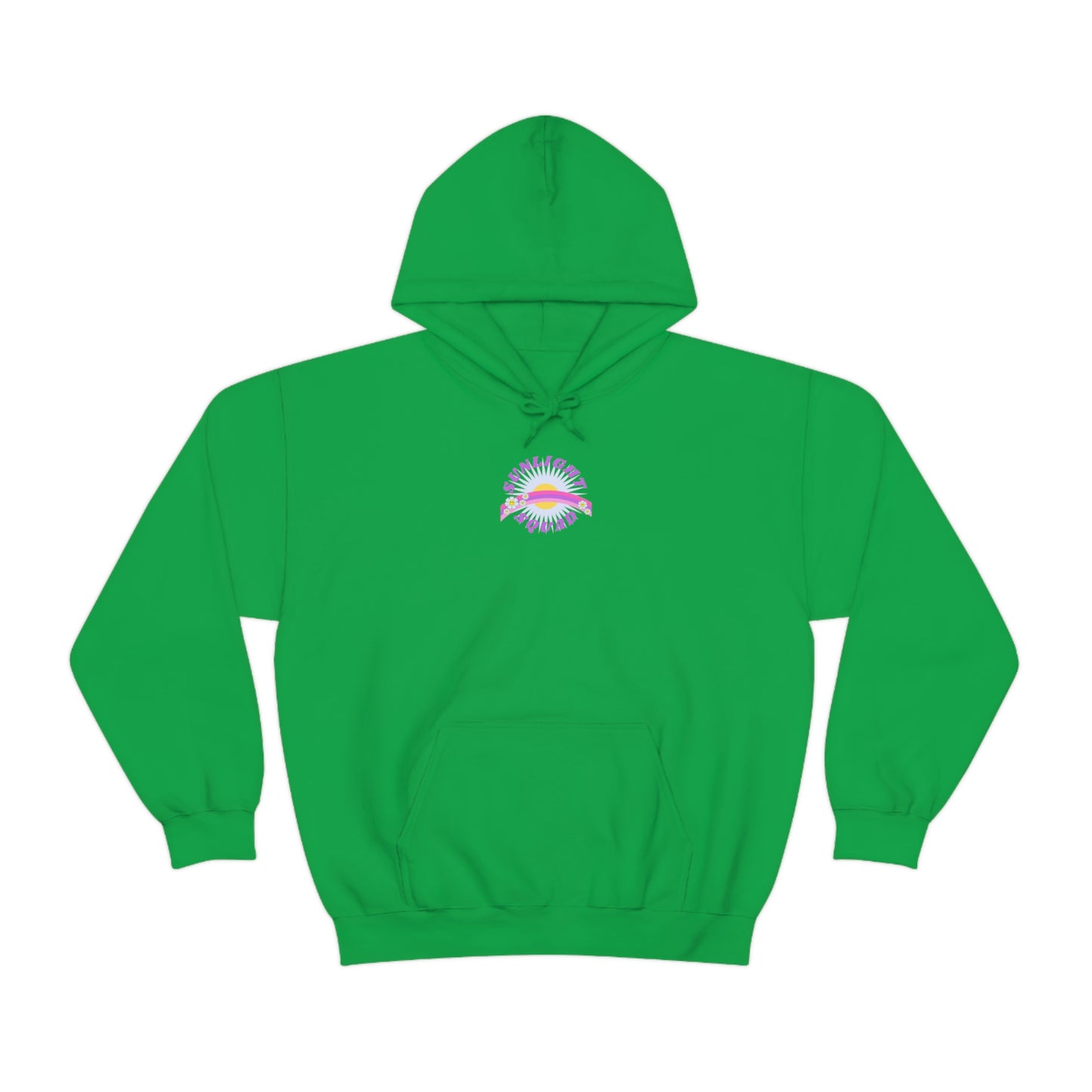 Retro Smile Flower Pink Purple Lavender Lilac Hoodie, Sunlight Squad Sweatshirt, Back Graphic Hoodie, VSCO Girl Oversized Trendy Tumblr Top