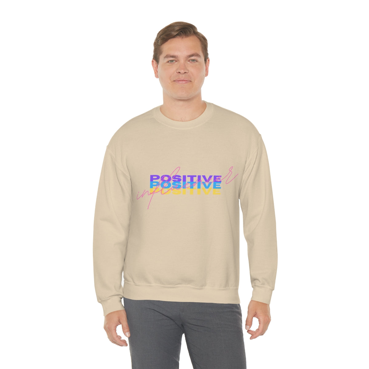 Retro Trendy Influencer Sweatshirt, Oversized Positive Influencer Crewneck Sweatshirt, VSCO Girl, Tumblr Top, 80s Retro Gift