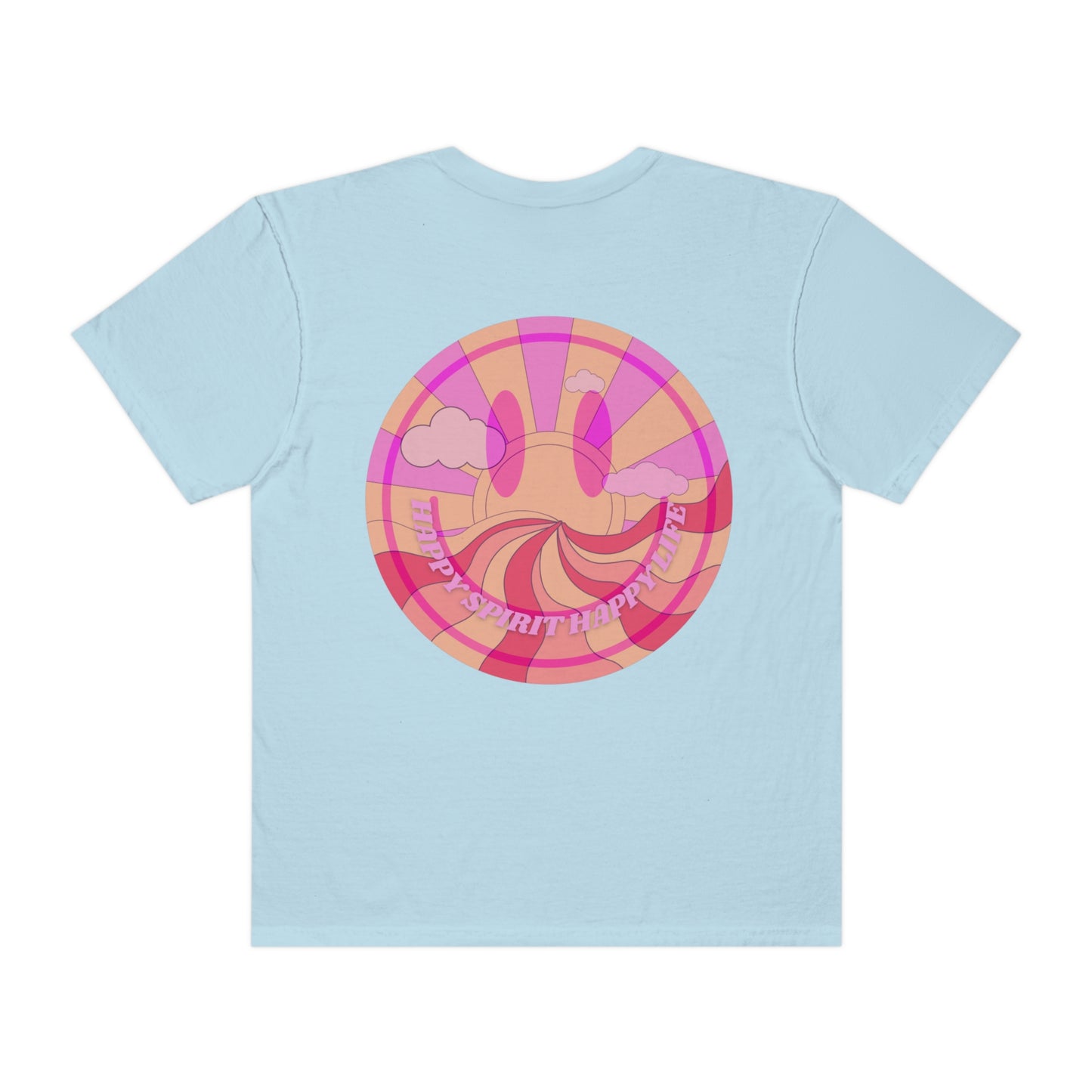 Retro Smile T shirt, Happy Spirit Happy Mind, Aesthetic t shirt, Graphic tee, Tumblr Tshirt, Trendy Oversized, Vsco girl, Comfort Colors Tee