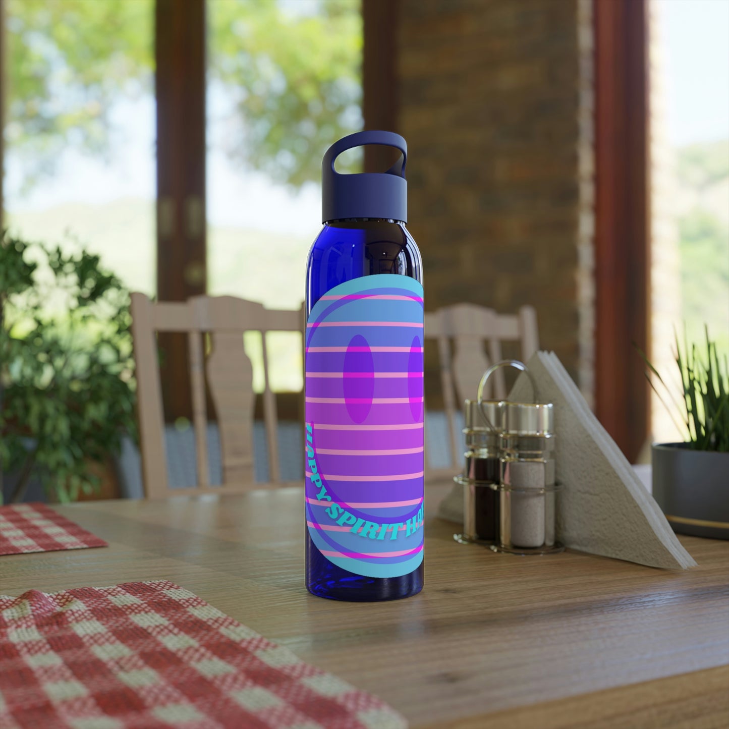 Aesthetic Happy Spirit Happy Life Water Bottle, Aesthetic Pink, Smile Face, Trendy Tumblr Bottle, Happy Mind Tumbler, BPA Free Smil
