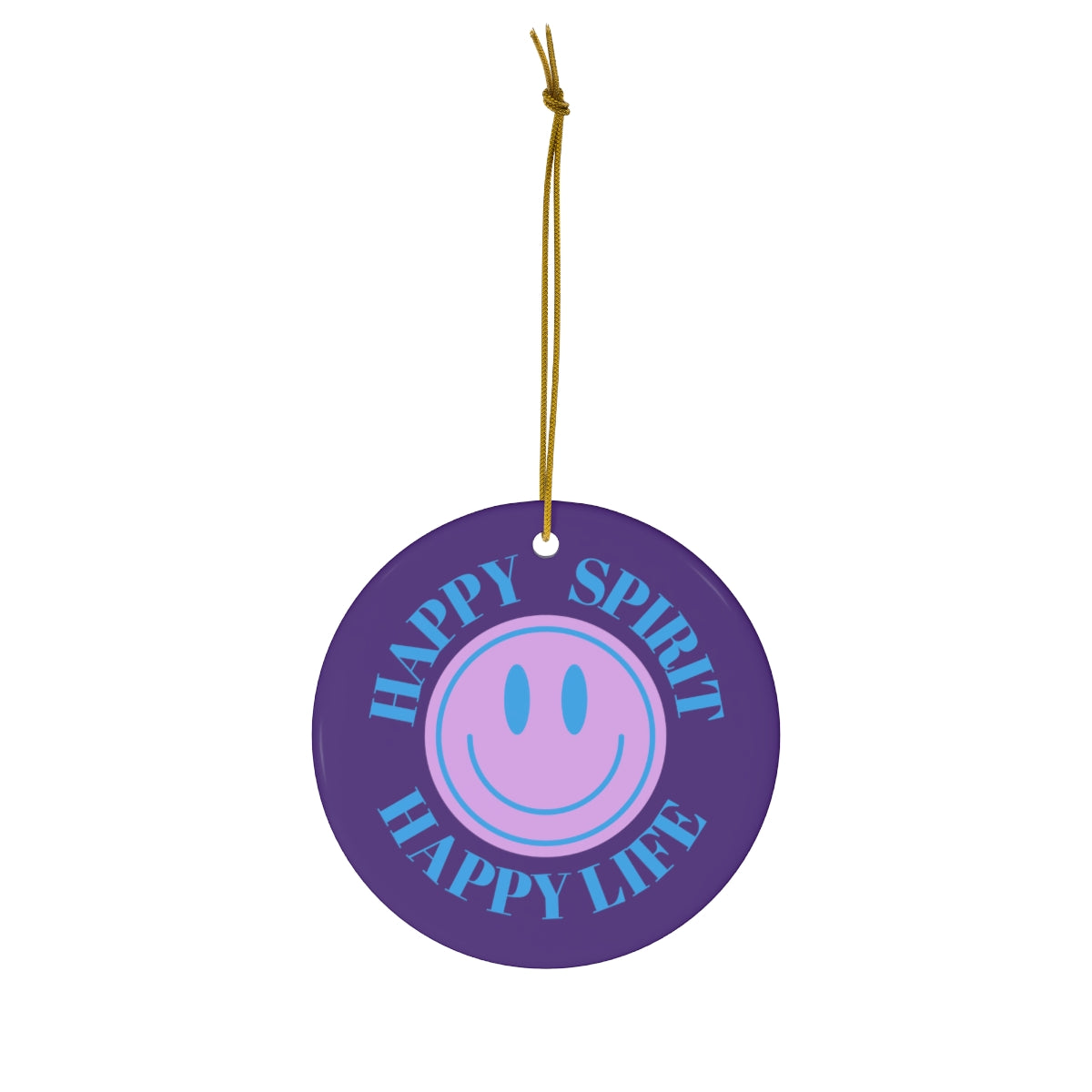Holiday Ornament Happy Spirit Happy Life, Happiness Ornament, Modern Ornament, Smile Decoration, VSCO, Tumblr, Pink Smile, Retro Christmas