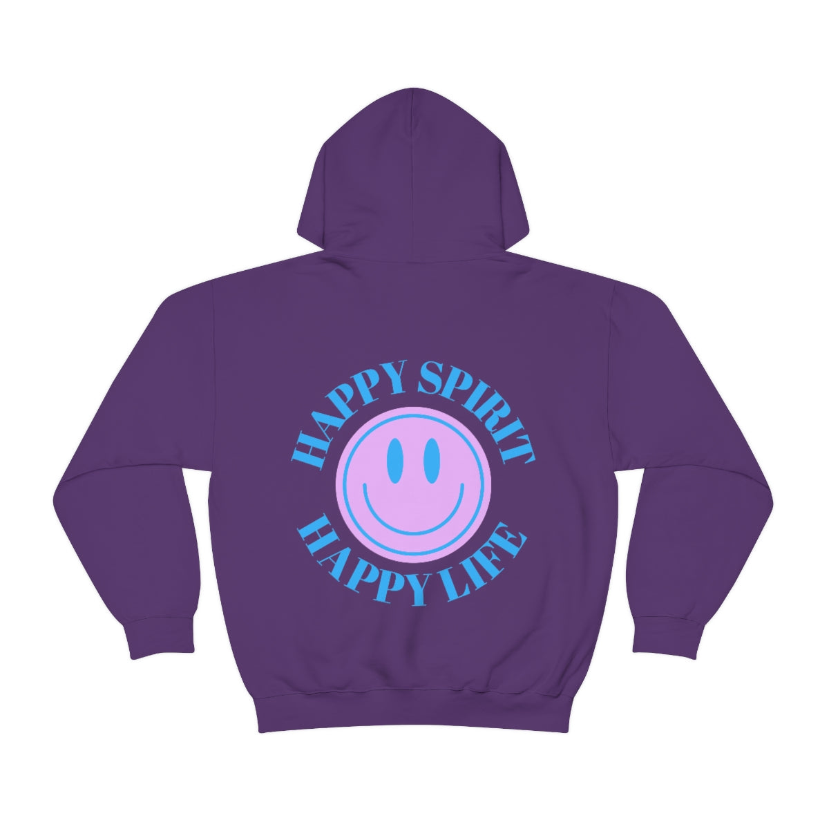 Happy Spirit Happy Life Sweatshirt, Gildan 18500 Hoodie, Oversized Hoodie, Back Print Trendy Sweatshirt, Beach Cover Up, Lake Cover Up