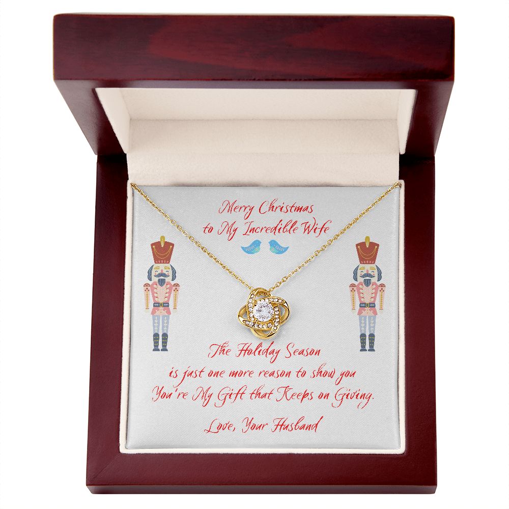 Christmas Gift for Wife, Gift That Keeps on Giving, Love Knot Wife Necklace