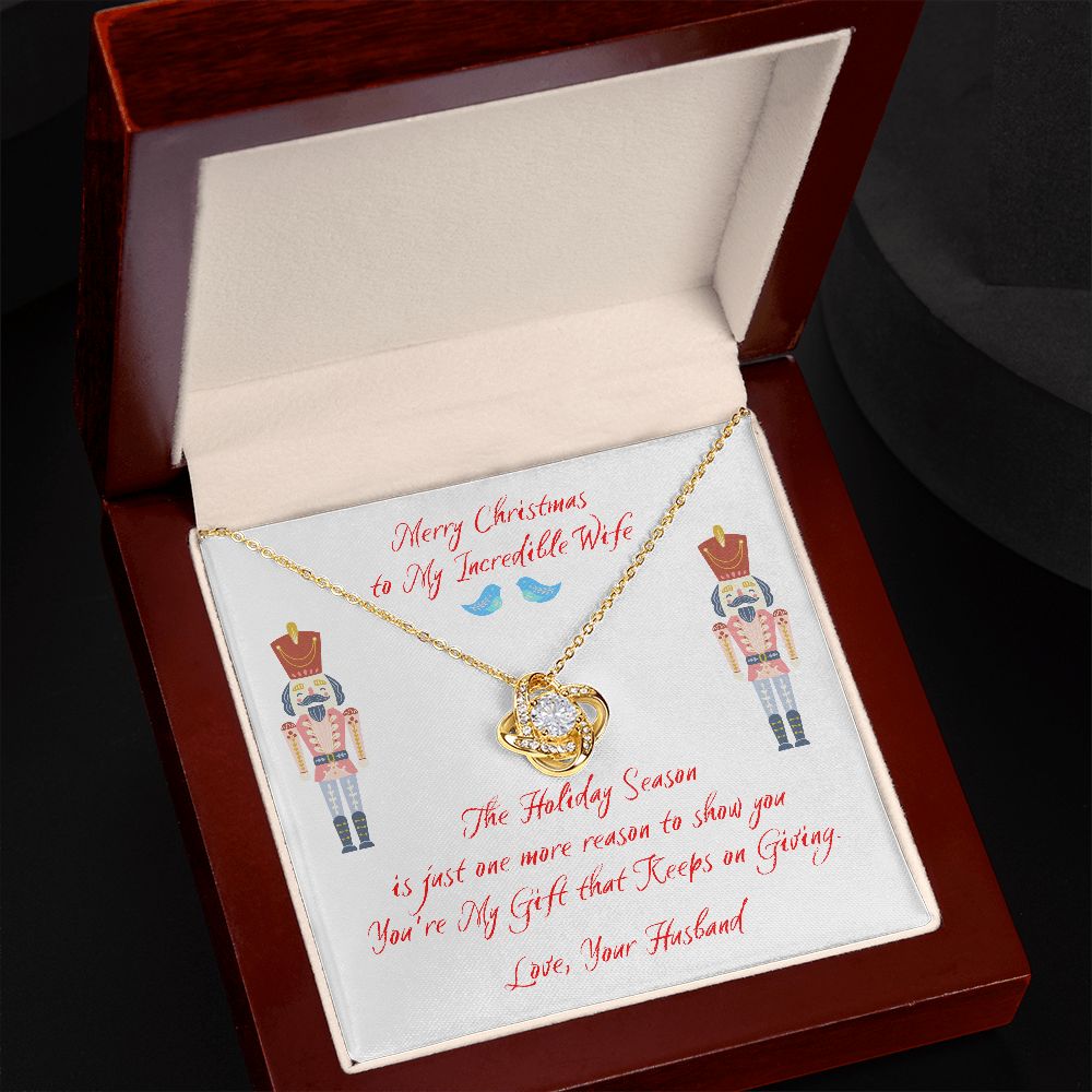Christmas Gift for Wife, Gift That Keeps on Giving, Love Knot Wife Necklace