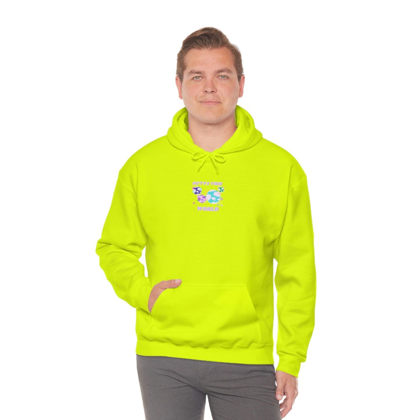 Retro Outta This World Mint Green Pistachio Graphic Hoodie, VSCO Girl Sweatshirt, Tumblr Hoodie, Oversized Trendy Back Print Rare Mint Color