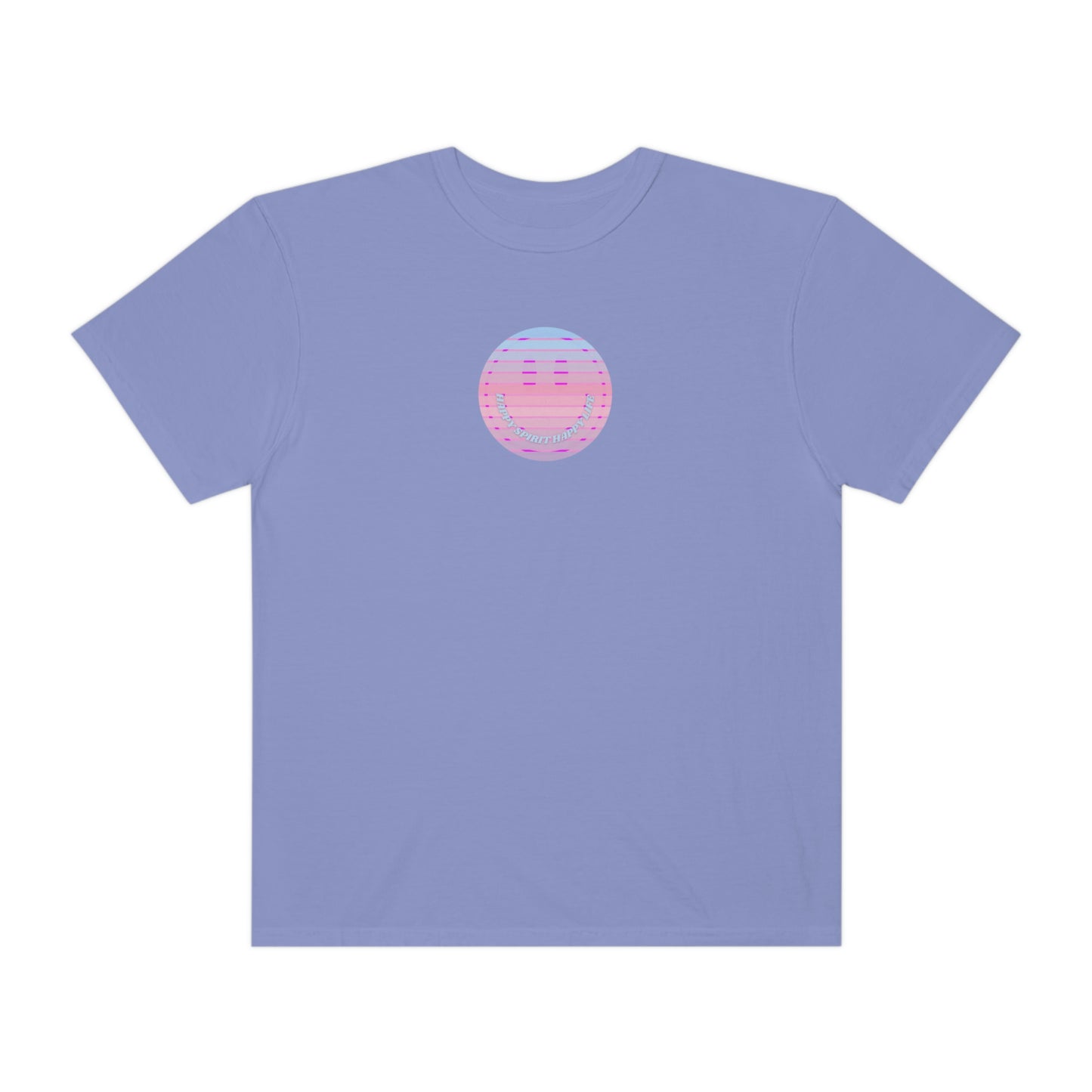 Aesthetic Retro Smile Lilac Tshirt, Happy Spirit Happy Mind, Aesthetic t shirt, Graphic Tumblr Tshirt, Trendy Oversized Vintage Style Tee