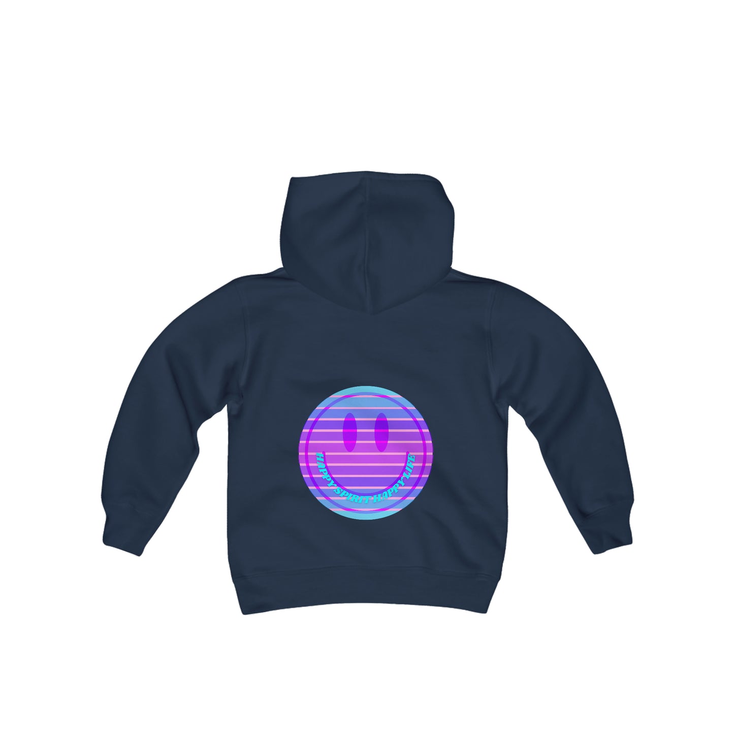 Happy Spirit Happy Life Youth Hoodie, Happy Mind Hoodie, Mental Health Hoodie, Smile Face Hoodie, Y2K Hoodie, Youth Hooded Sweatshirt