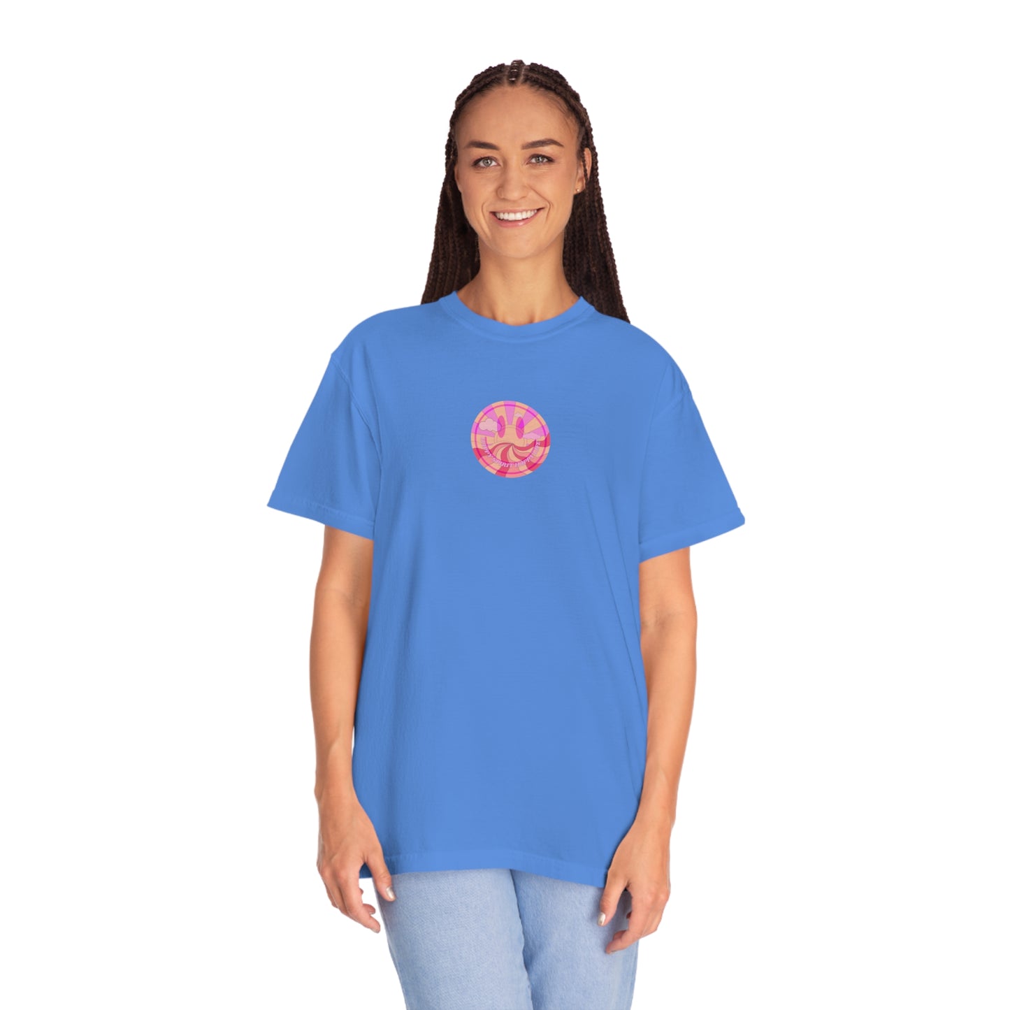 Retro Smile T shirt, Happy Spirit Happy Mind, Aesthetic t shirt, Graphic tee, Tumblr Tshirt, Trendy Oversized, Vsco girl, Comfort Colors Tee