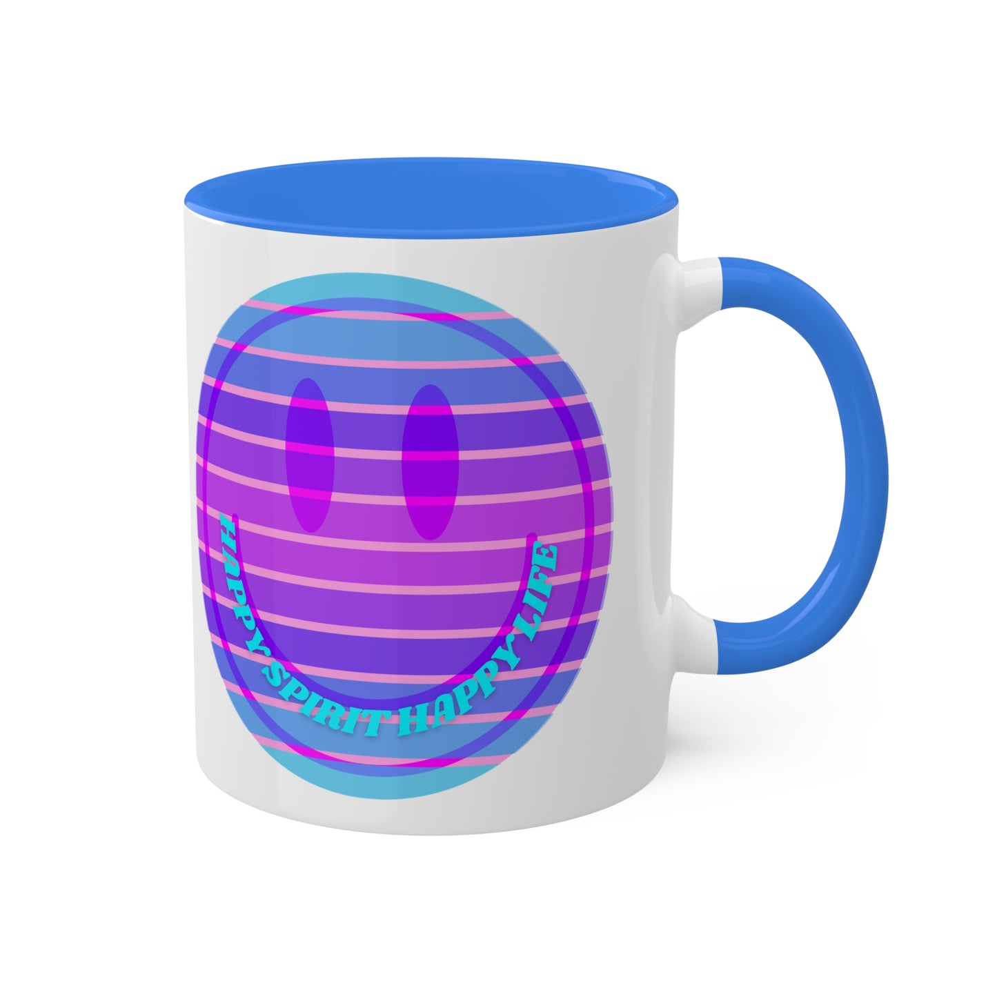 Retro Happy Spirit Happy Life Aesthetic Mug, Smile Face Mug, Trendy Coffee Mug, Tumblr Mug, Aesthetic Happy Life Gift, Aesthetic Mug