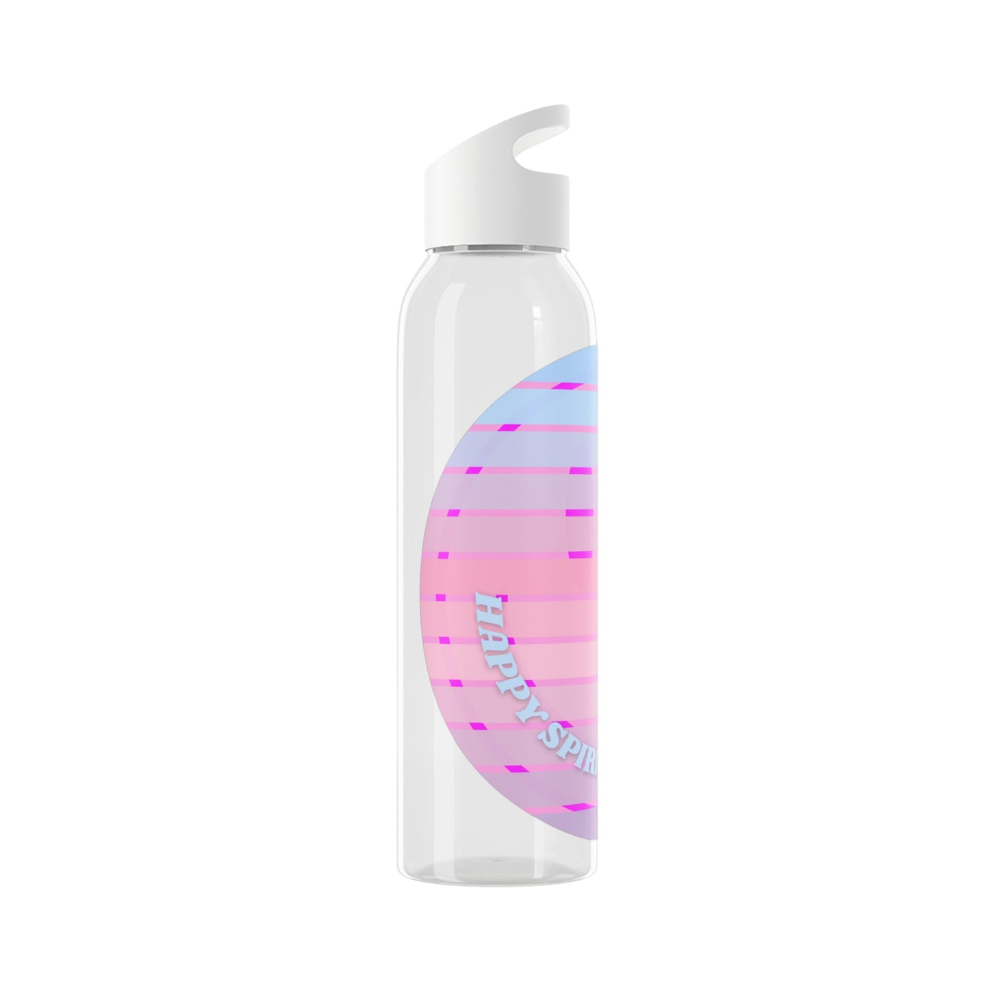 Aesthetic Happy Spirit Happy Life Water Bottle, Aesthetic Pink, Smile Face, Trendy Tumblr Bottle, Happy Mind Tumbler, BPA Free Smile Bottle