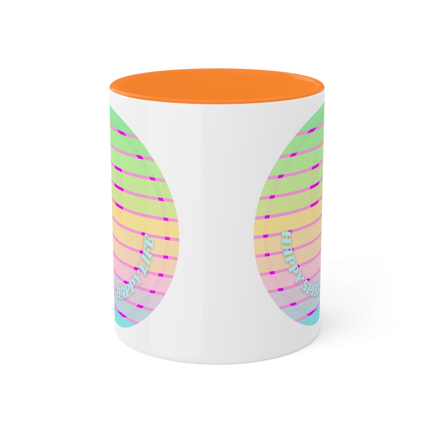 Retro Happy Spirit Happy Life Aesthetic Mug, Smile Face Mug, Trendy Coffee Mug, Tumblr Mug, Aesthetic Happy Life Gift, Aesthetic Pin