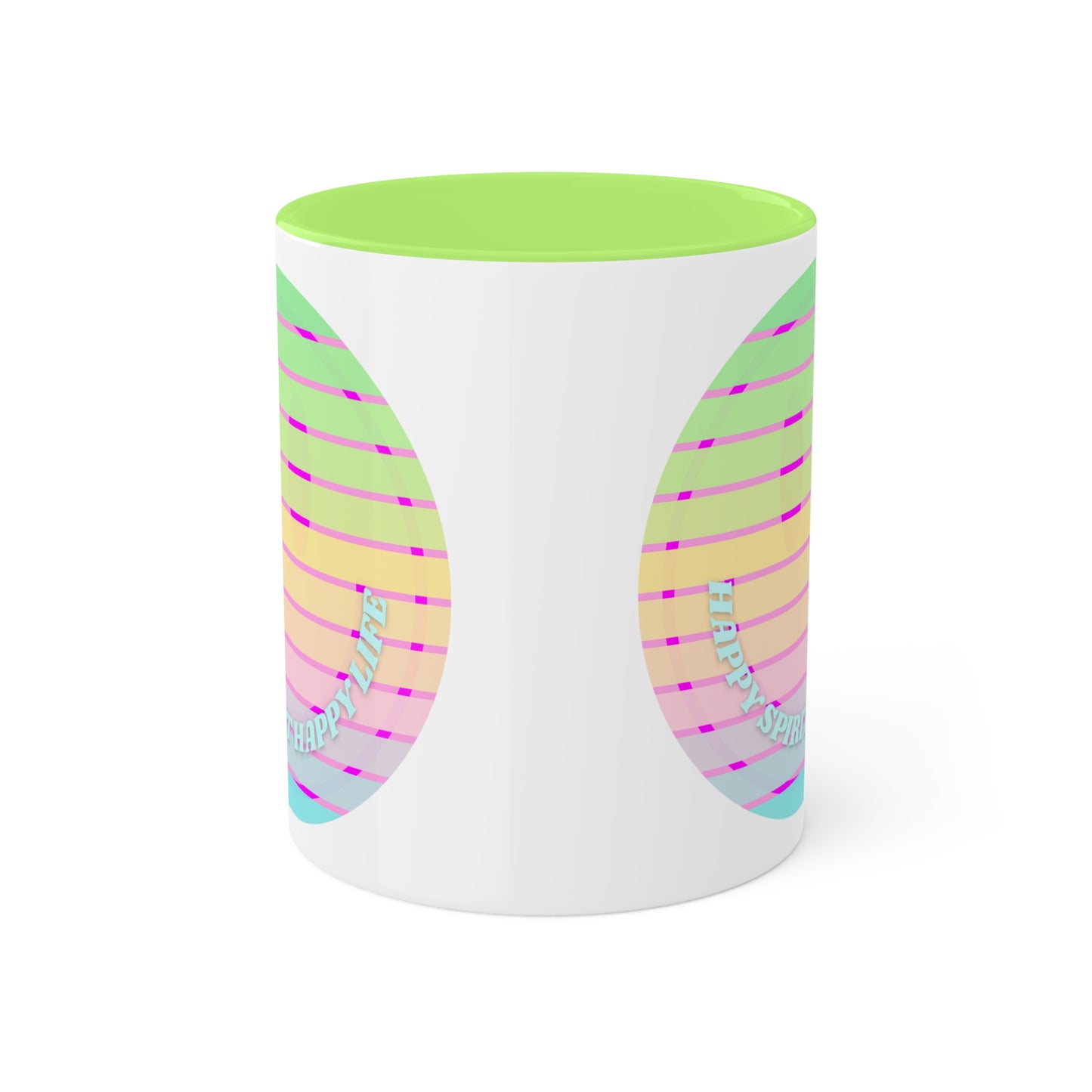 Retro Happy Spirit Happy Life Aesthetic Mug, Smile Face Mug, Trendy Coffee Mug, Tumblr Mug, Aesthetic Happy Life Gift, Aesthetic Pin