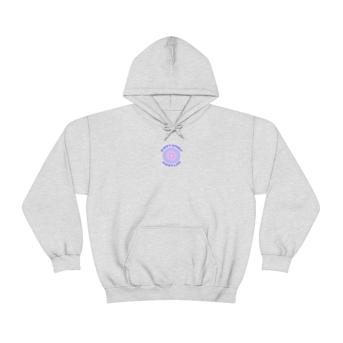 Retro Happy Spirit Happy Life Lavender Lilac Pink Smile Graphic Hoodie, VSCO Girl Sweatshirt, Tumblr Hoodie, Oversized Trendy Back Print Top