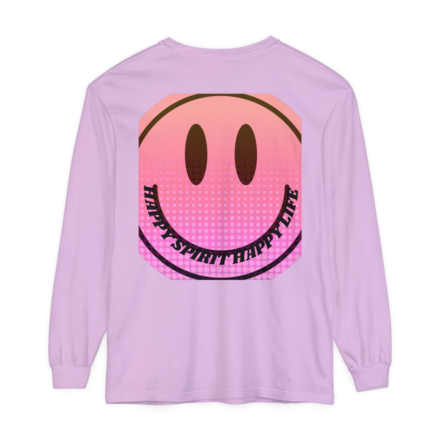 Aesthetic Long Sleeve Shirt, Smile Face Y2K Retro Shirt, 80's Style Smile Graphic, Comfort Colors Unisex Garment-dyed Long Sleeve T-Shirt