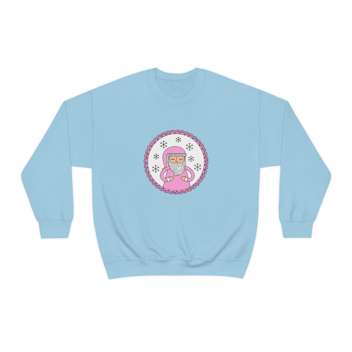 Pink Santa Claus Sweatshirt, Pink Santa Sweatshirt, Trendy Noel Minimalist Christmas Sweatshirt, Xmas Santa Crewneck Top, Pastel Holiday