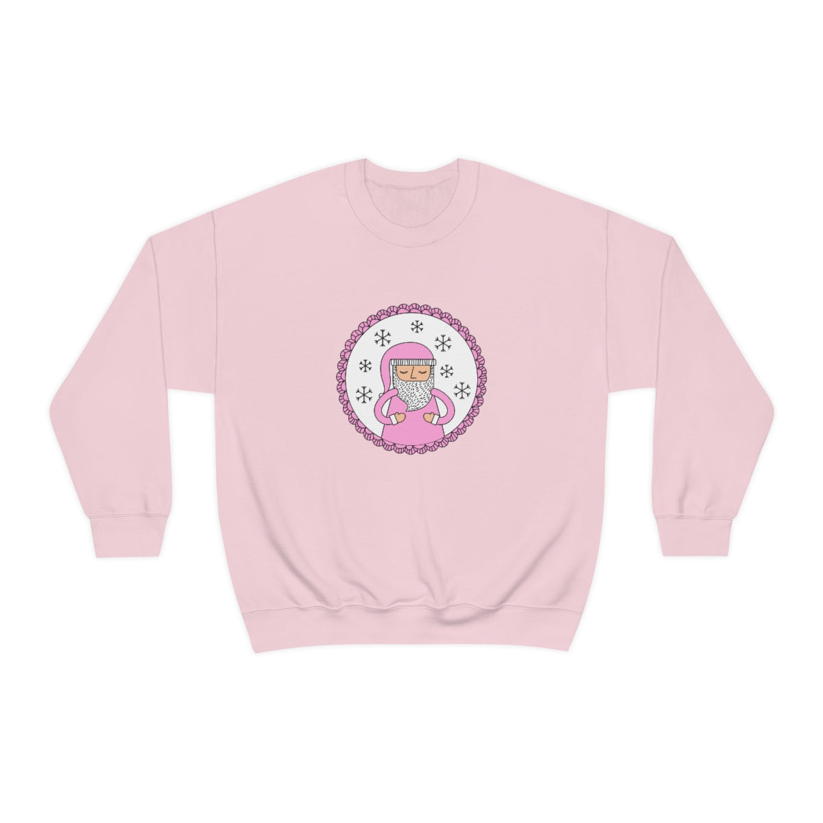 Pink Santa Claus Sweatshirt, Pink Santa Sweatshirt, Trendy Noel Minimalist Christmas Sweatshirt, Xmas Santa Crewneck Top, Pastel Holiday