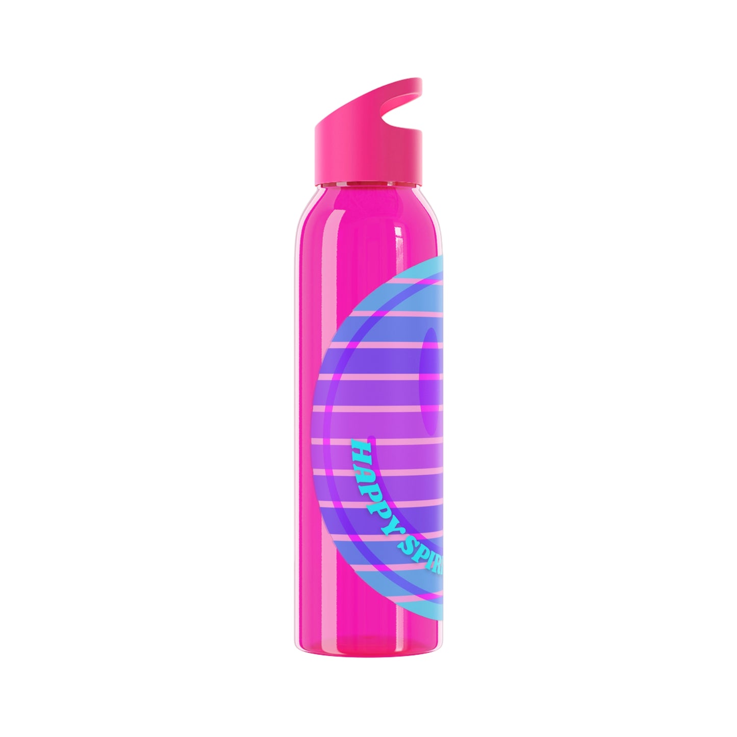 Aesthetic Happy Spirit Happy Life Water Bottle, Aesthetic Pink, Smile Face, Trendy Tumblr Bottle, Happy Mind Tumbler, BPA Free Smil