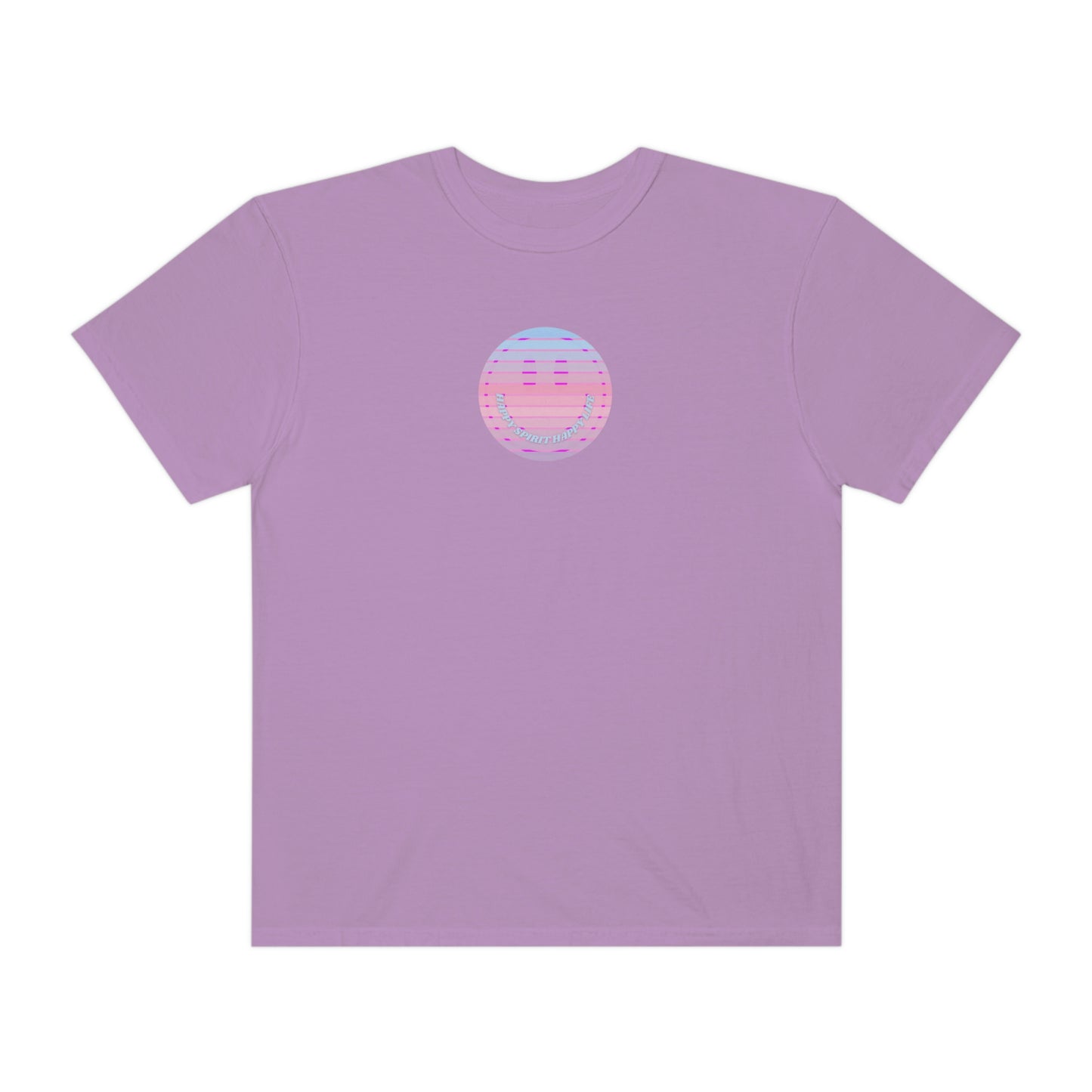 Aesthetic Retro Smile Lilac Tshirt, Happy Spirit Happy Mind, Aesthetic t shirt, Graphic Tumblr Tshirt, Trendy Oversized Vintage Style Tee
