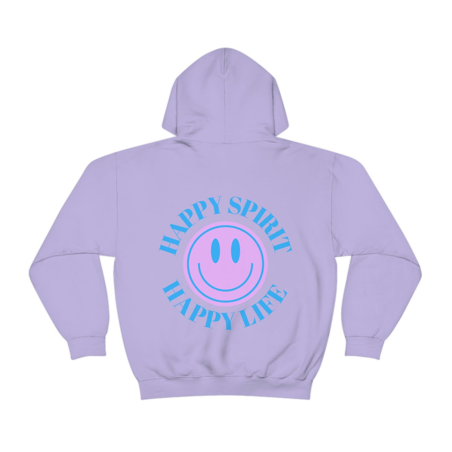 Happy Spirit Happy Life Sweatshirt, Gildan 18500 Hoodie, Oversized Hoodie, Back Print Trendy Sweatshirt, Beach Cover Up, Lake Cover Up