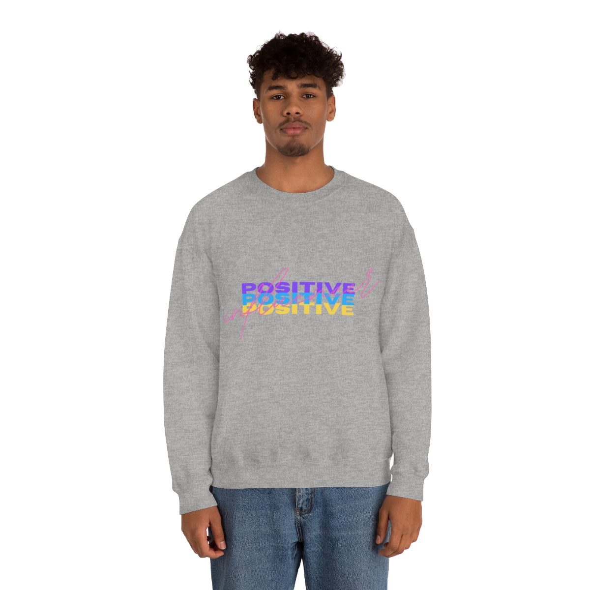 Retro Trendy Influencer Sweatshirt, Oversized Positive Influencer Crewneck Sweatshirt, VSCO Girl, Tumblr Top, 80s Retro Gift