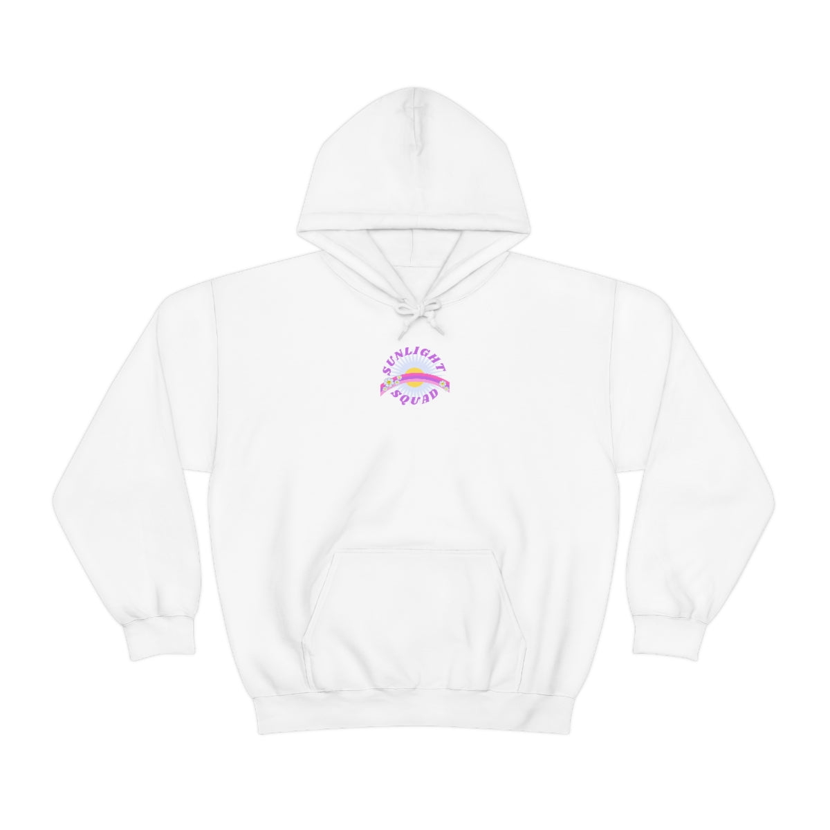 Retro Smile Flower Pink Purple Lavender Lilac Hoodie, Sunlight Squad Sweatshirt, Back Graphic Hoodie, VSCO Girl Oversized Trendy Tumblr Top