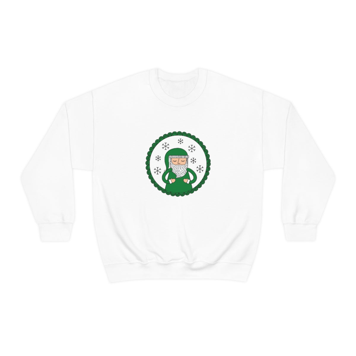 Green Santa Claus Sweatshirt, Green Santa Sweatshirt, Trendy Noel Minimalist Christmas Sweatshirt, Xmas Santa Crewneck Top, Holiday Green