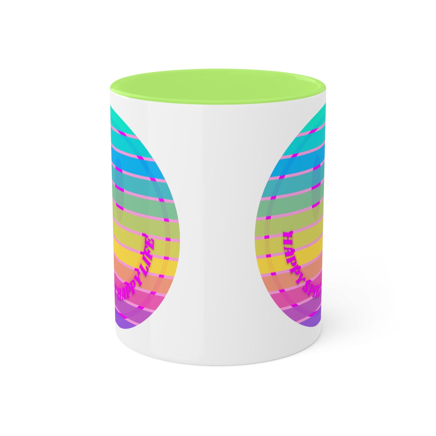 Retro Happy Spirit Happy Life Aesthetic Mug, Smile Face Mug, Trendy Coffee Mug, Tumblr Mug, Aesthetic Happy Life Gift, Aesthetic Mug