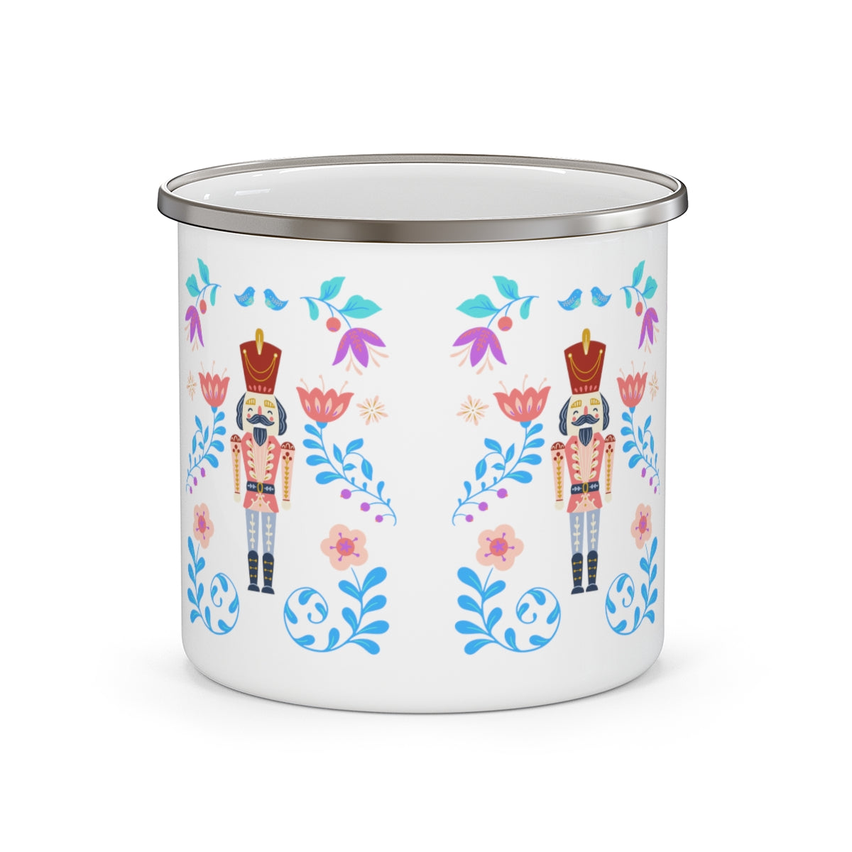 Nutcracker Camping Mug, Christmas Camping Mug, Stainless Steel Holiday Mug, Pink Blue Purple Christmas Cup, Travel Cup