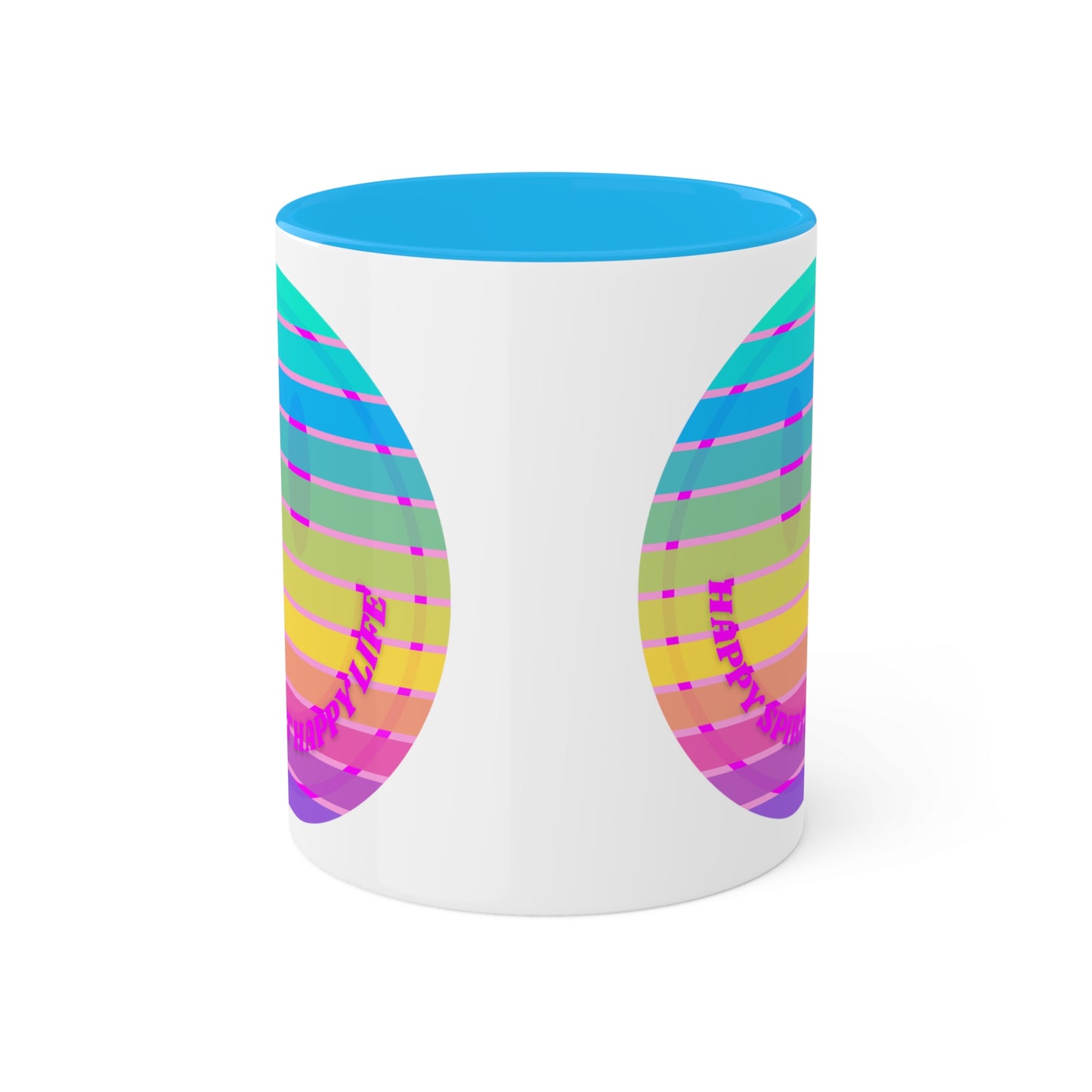 Retro Happy Spirit Happy Life Aesthetic Mug, Smile Face Mug, Trendy Coffee Mug, Tumblr Mug, Aesthetic Happy Life Gift, Aesthetic Mug