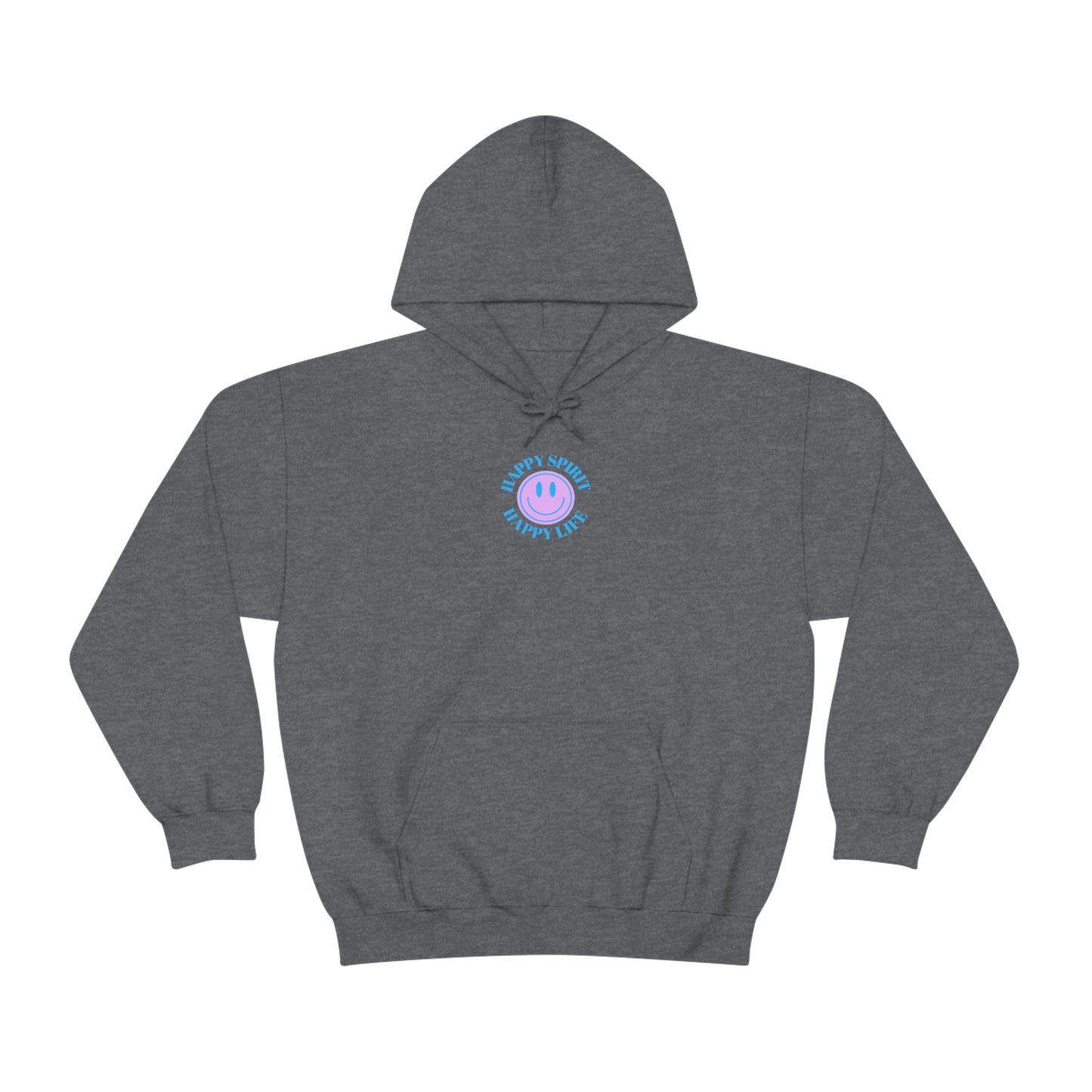 Happy Spirit Happy Life Sweatshirt, Gildan 18500 Hoodie, Oversized Hoodie, Front Back Print Trendy Sweatshirt, Beach Cover Up, Lake Cover