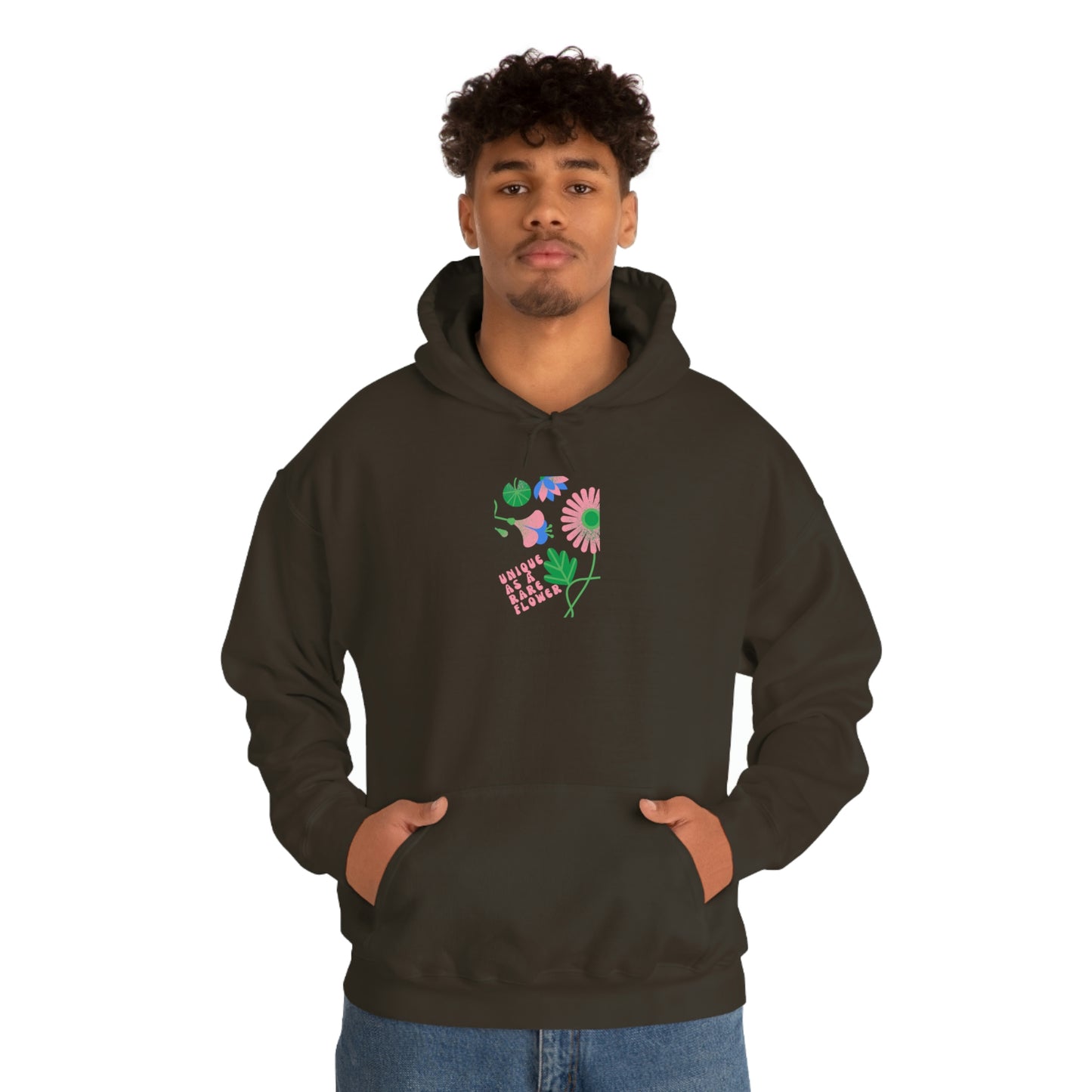 Retro Plant Hoodie, Unique as a Rare Flower Sweatshirt, Positivity Oversized Hoodie Sweatshirt, Flower Aesthetic Pink Plant Hoodie