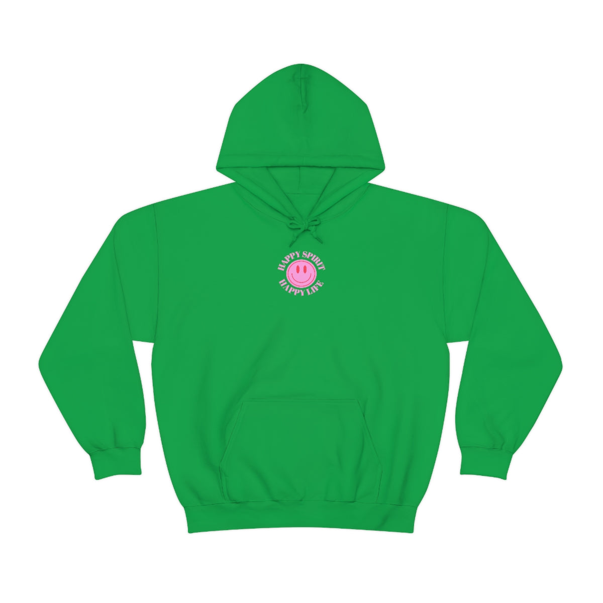Happy Spirit Happy Life Sweatshirt, Pink Smile Lilac Hoodie, Oversized Hoodie, Front Back Print Trendy Sweatshirt, Beach Cover Up, Cover Up