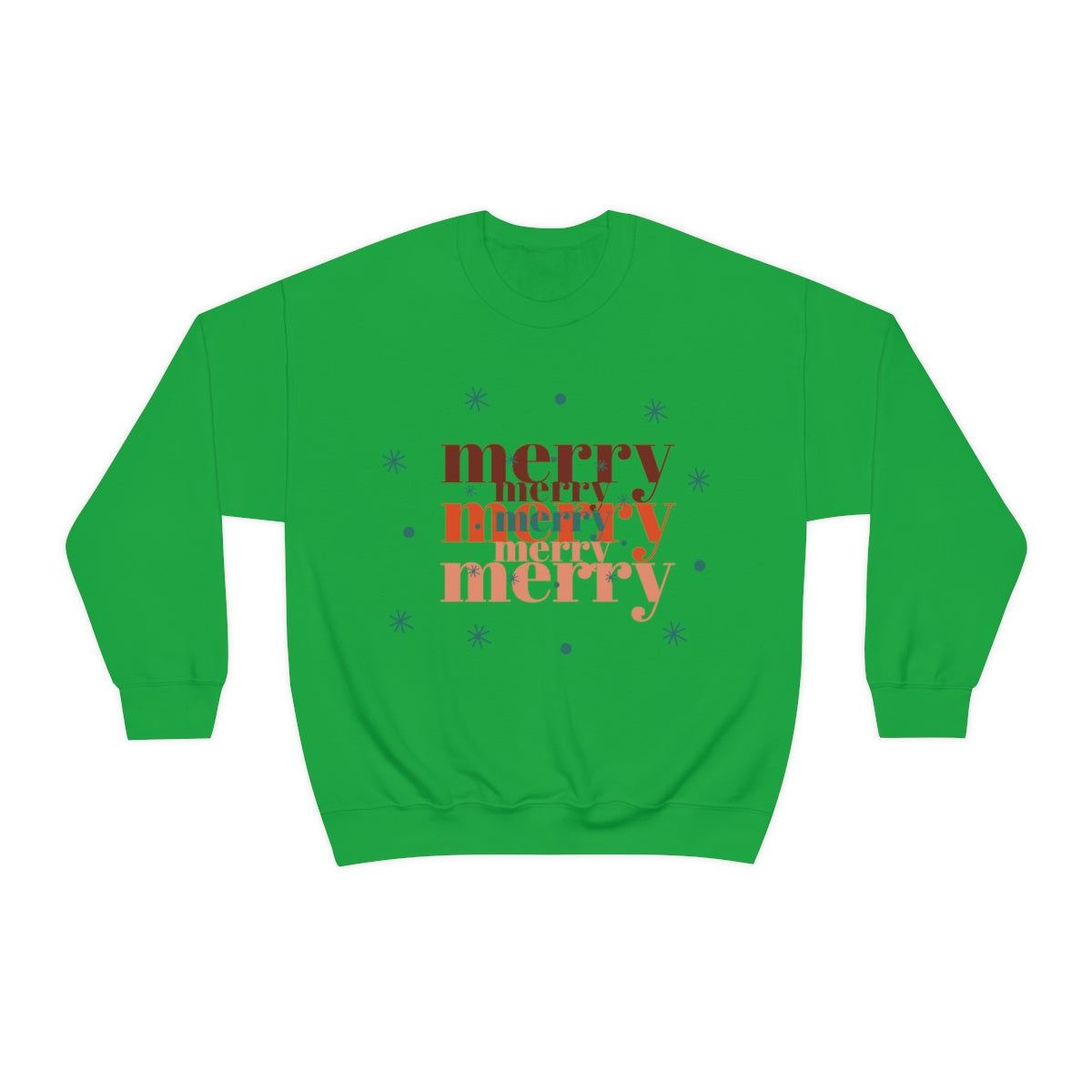Merry Merry Merry, Christmas, Holiday Sweatshirt, Minimalist Sweatshirt, Oversized VSCO Girl, Tumblr, Unisex Heavy Blend Crewneck