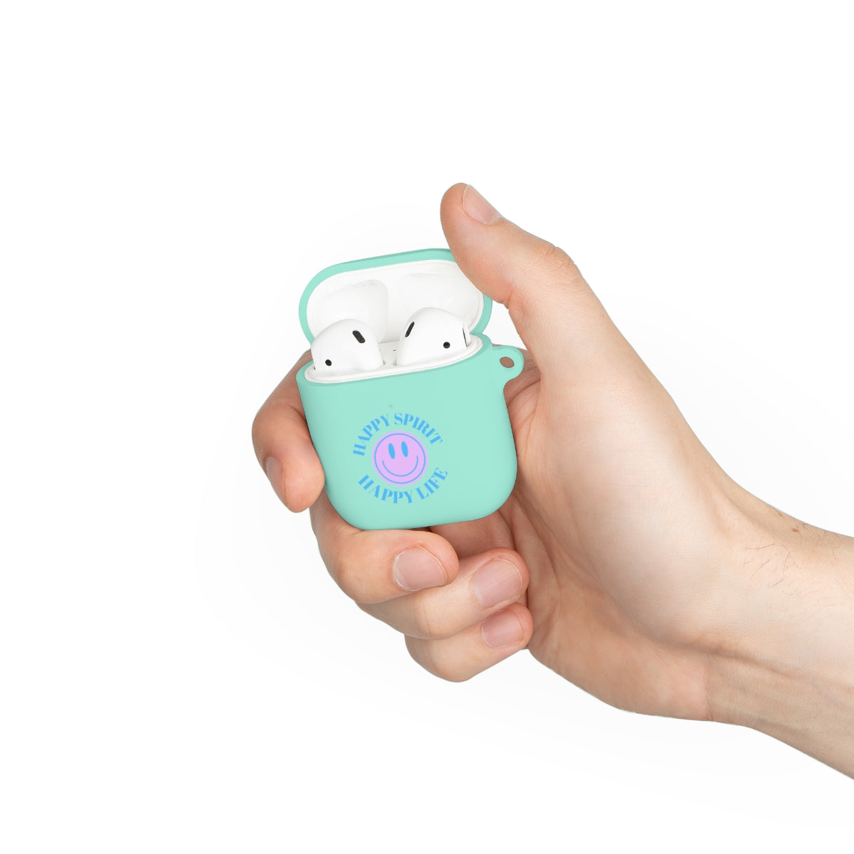 Happy Spirit Happy Life AirPods and AirPods Pro Case Cover, AirPods and AirPods Pro Case Cover, VSCO girl, Smiley Happy Life Protector