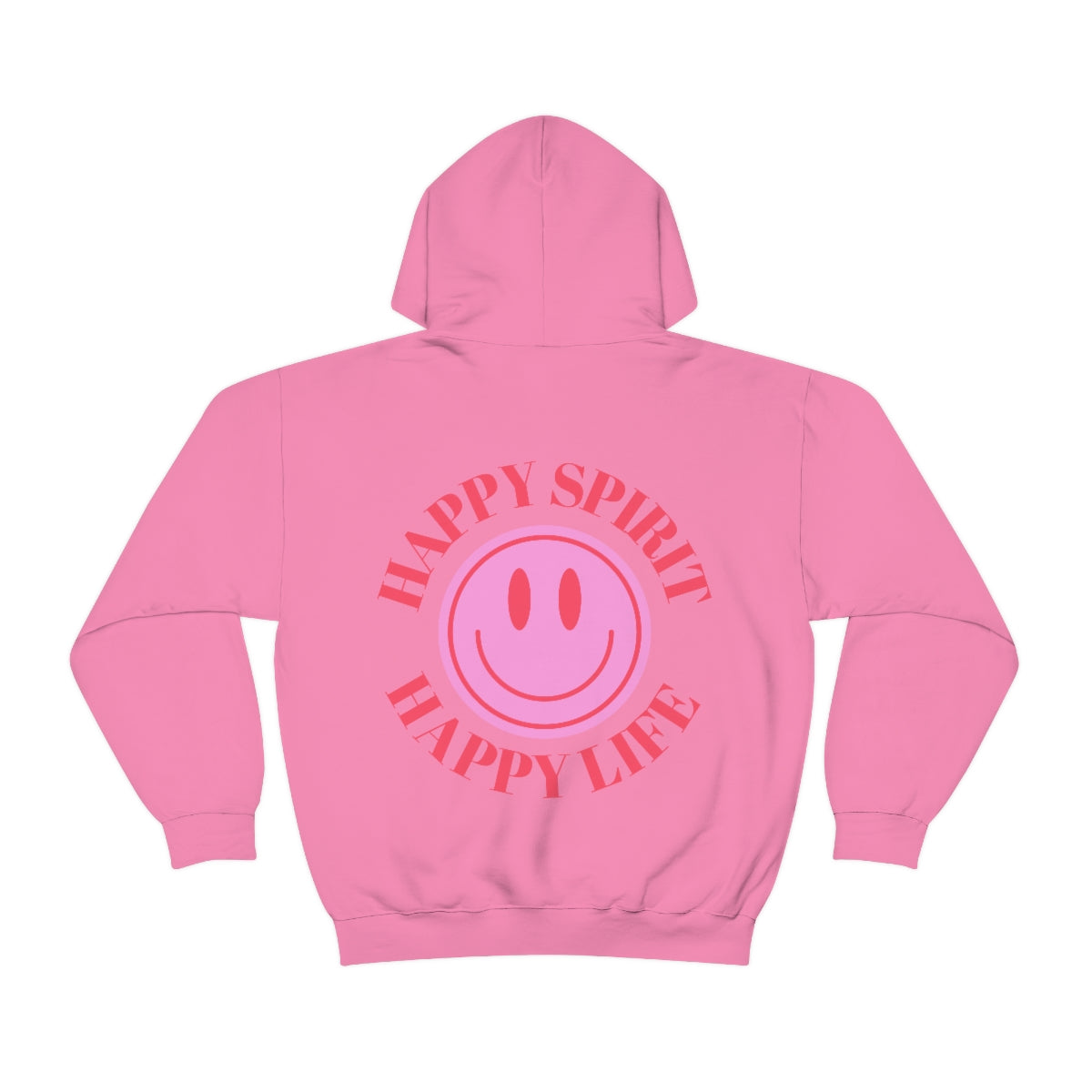 Happy Spirit Happy Life Sweatshirt, Gildan 18500 Hoodie, Oversized Hoodie, Back Print Trendy Sweatshirt, Beach Cover Up, Lake Cover Up
