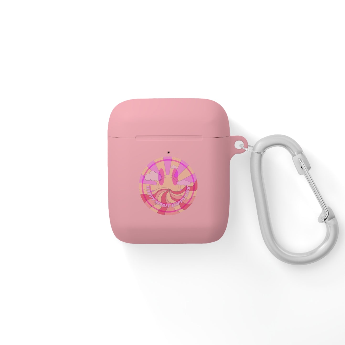 Happy Spirit Happy Life AirPods and AirPods Pro Case Cover, AirPods and AirPods Pro Case Cover, VSCO girl, Aesthetic Smile Protector