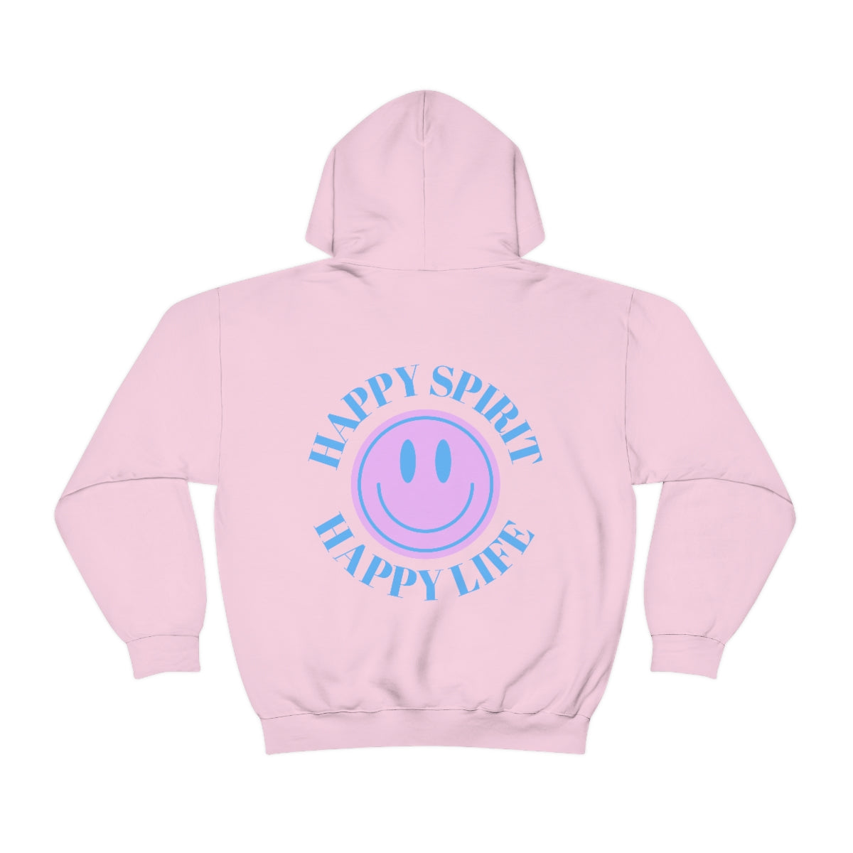 Happy Spirit Happy Life Sweatshirt, Gildan 18500 Hoodie, Oversized Hoodie, Back Print Trendy Sweatshirt, Beach Cover Up, Lake Cover Up