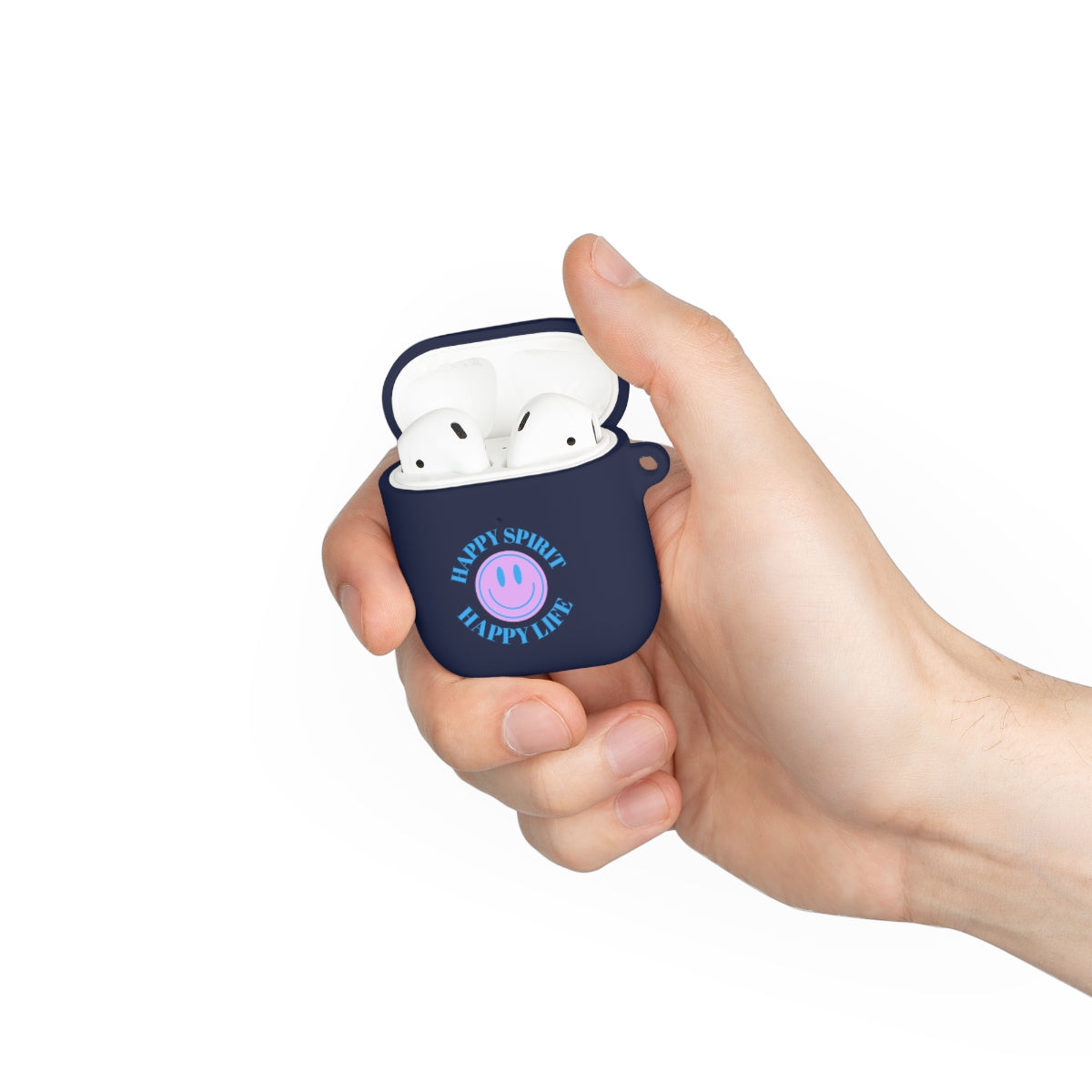 Happy Spirit Happy Life AirPods and AirPods Pro Case Cover, AirPods and AirPods Pro Case Cover, VSCO girl, Smiley Happy Life Protector