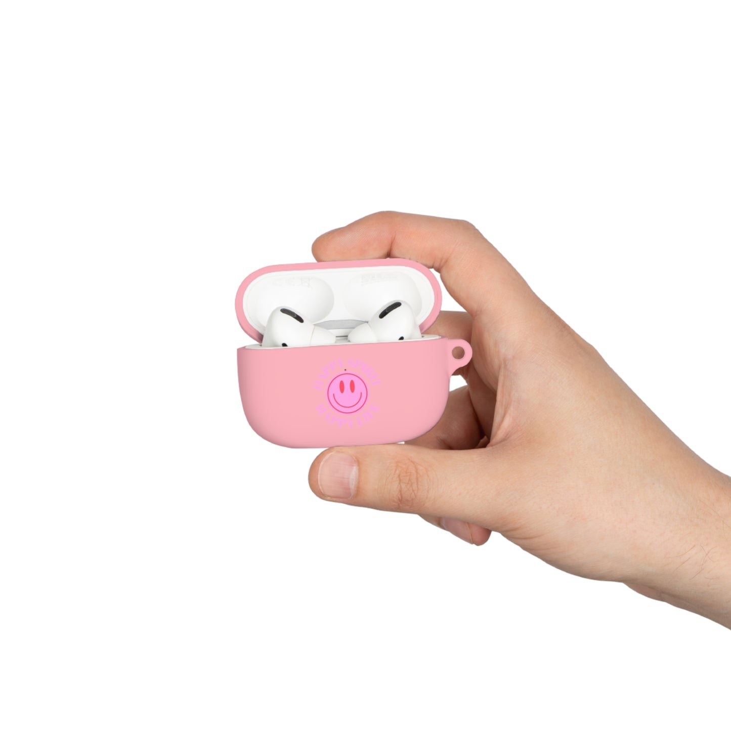 Happy Spirit Happy Life AirPods and AirPods Pro Case Cover, AirPods and AirPods Pro Case Cover, VSCO girl, Smiley Happy Life Protector Case