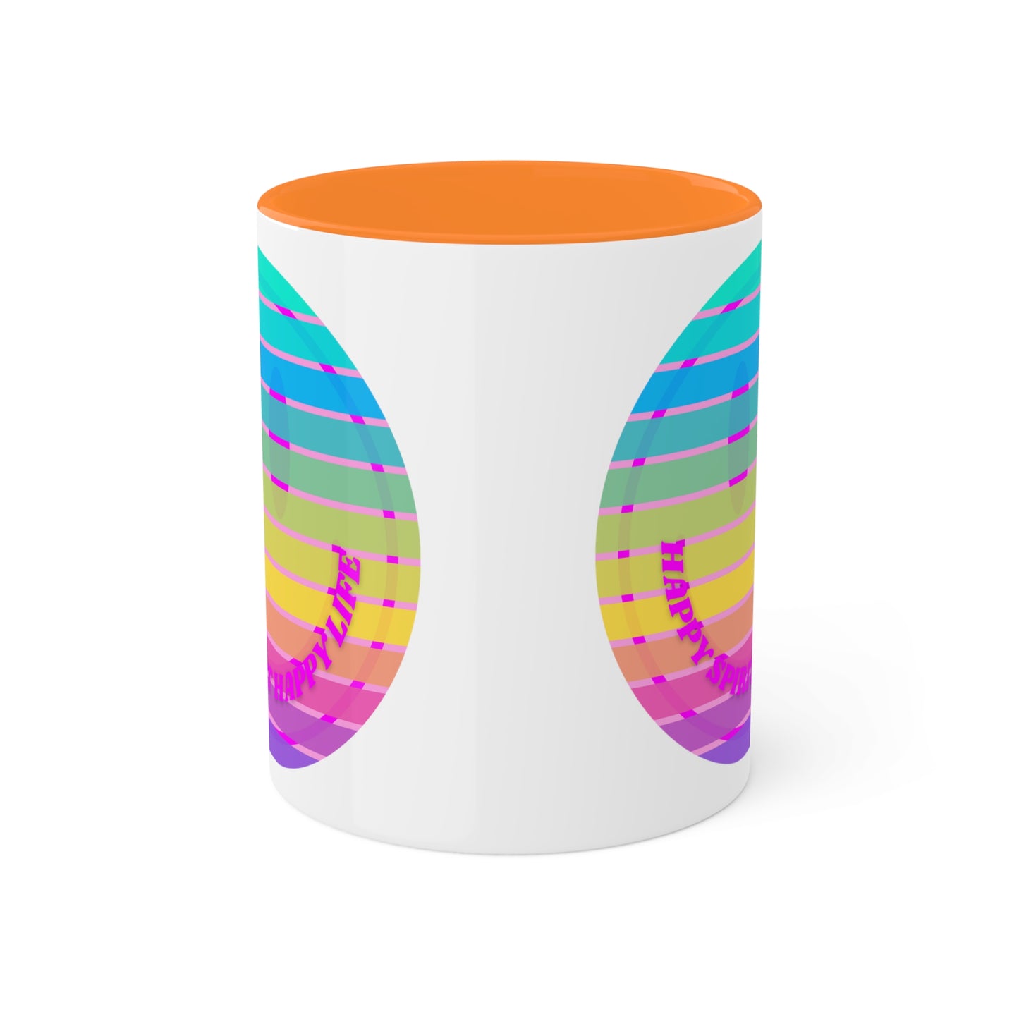 Retro Happy Spirit Happy Life Aesthetic Mug, Smile Face Mug, Trendy Coffee Mug, Tumblr Mug, Aesthetic Happy Life Gift, Aesthetic Mug