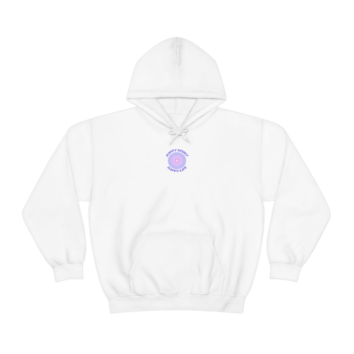 Retro Happy Spirit Happy Life Lavender Lilac Pink Smile Graphic Hoodie, VSCO Girl Sweatshirt, Tumblr Hoodie, Oversized Trendy Back Print Top