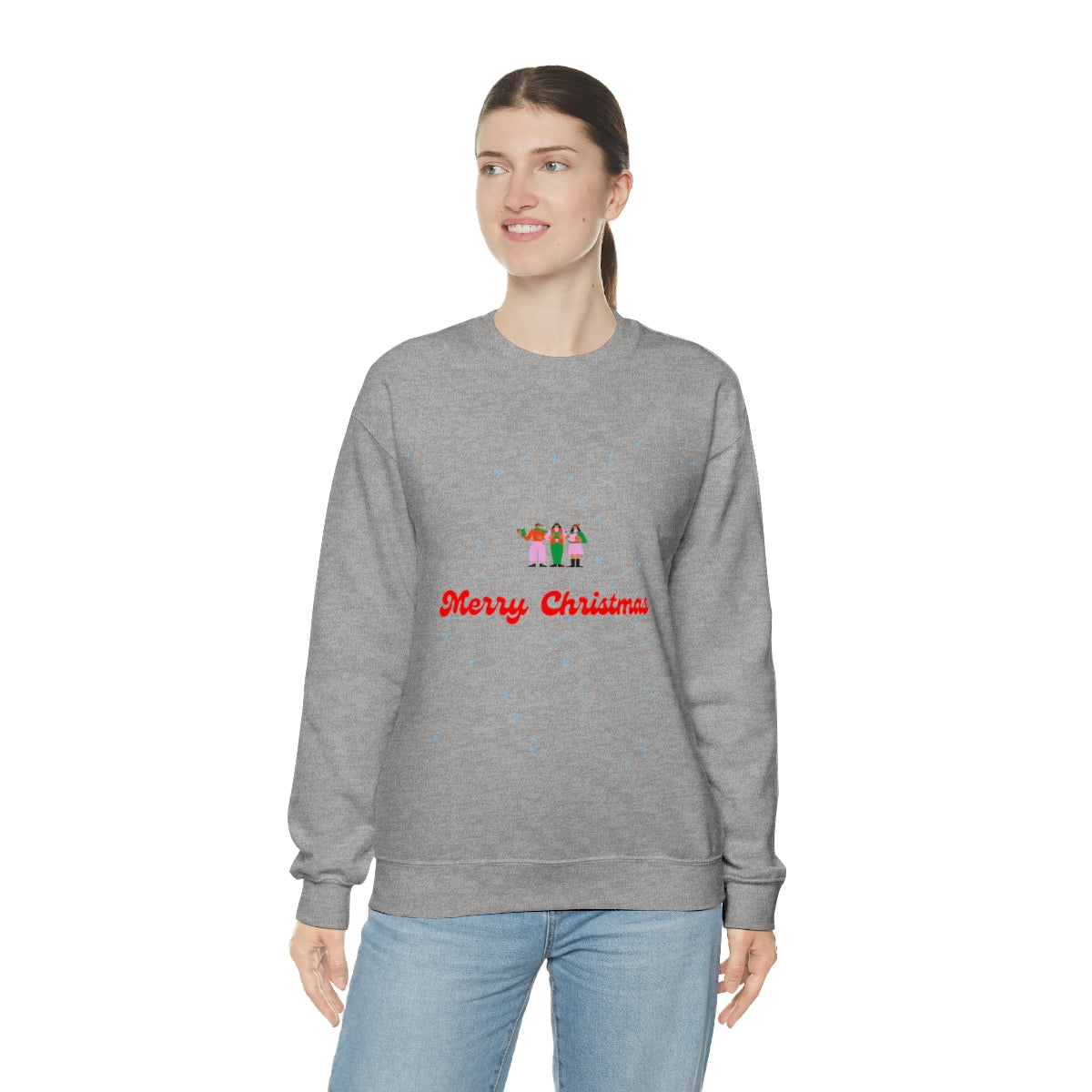 Pink Nutcracker Merry and Bright Minimalist Sweatshirt, Blue Nutcracker Sweatshirt, Trendy Christmas Sweatshirt, Pastel Xmas Crewneck