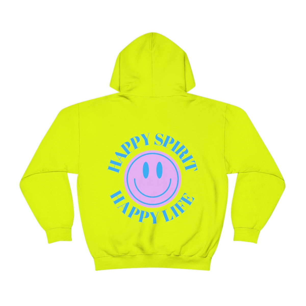Happy Spirit Happy Life Sweatshirt, Gildan 18500 Hoodie, Oversized Hoodie, Back Print Trendy Sweatshirt, Beach Cover Up, Lake Cover Up