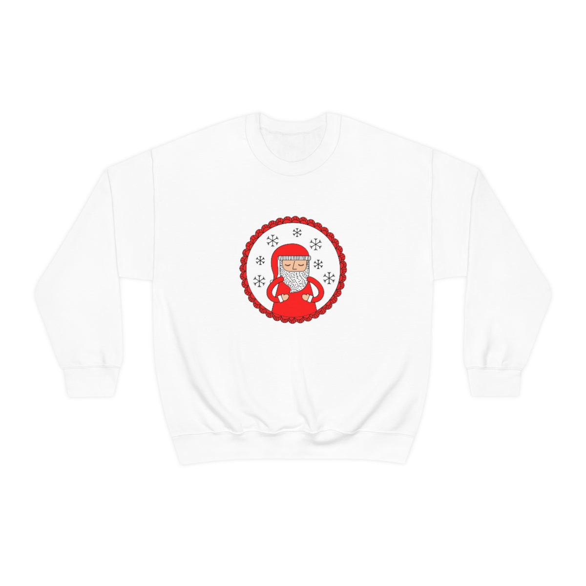 Minimalist Santa Claus Sweatshirt, Santa Sweatshirt, Trendy Noel Minimalist Christmas Sweatshirt, Xmas Santa Crewneck Top, Red Holiday Top